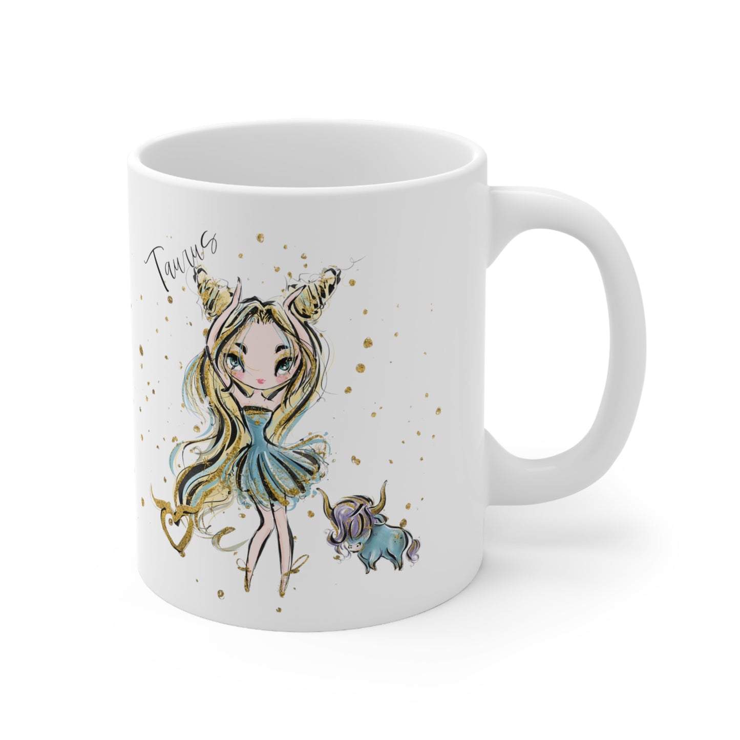 Zodiac Sign, Taurus, Ceramic Mug 11oz