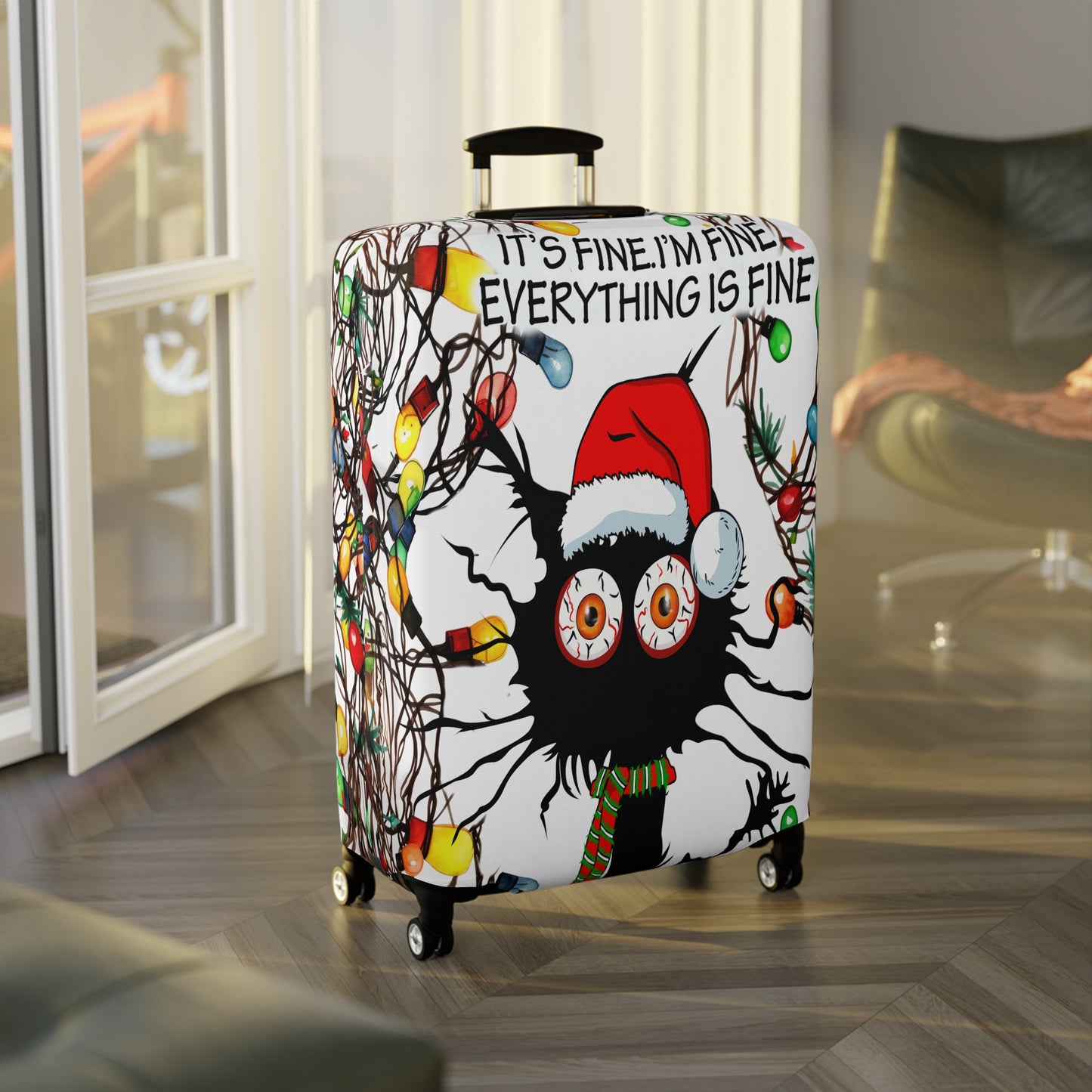 Luggage Cover, Cat I'm Fine everything is fine, awd-1165