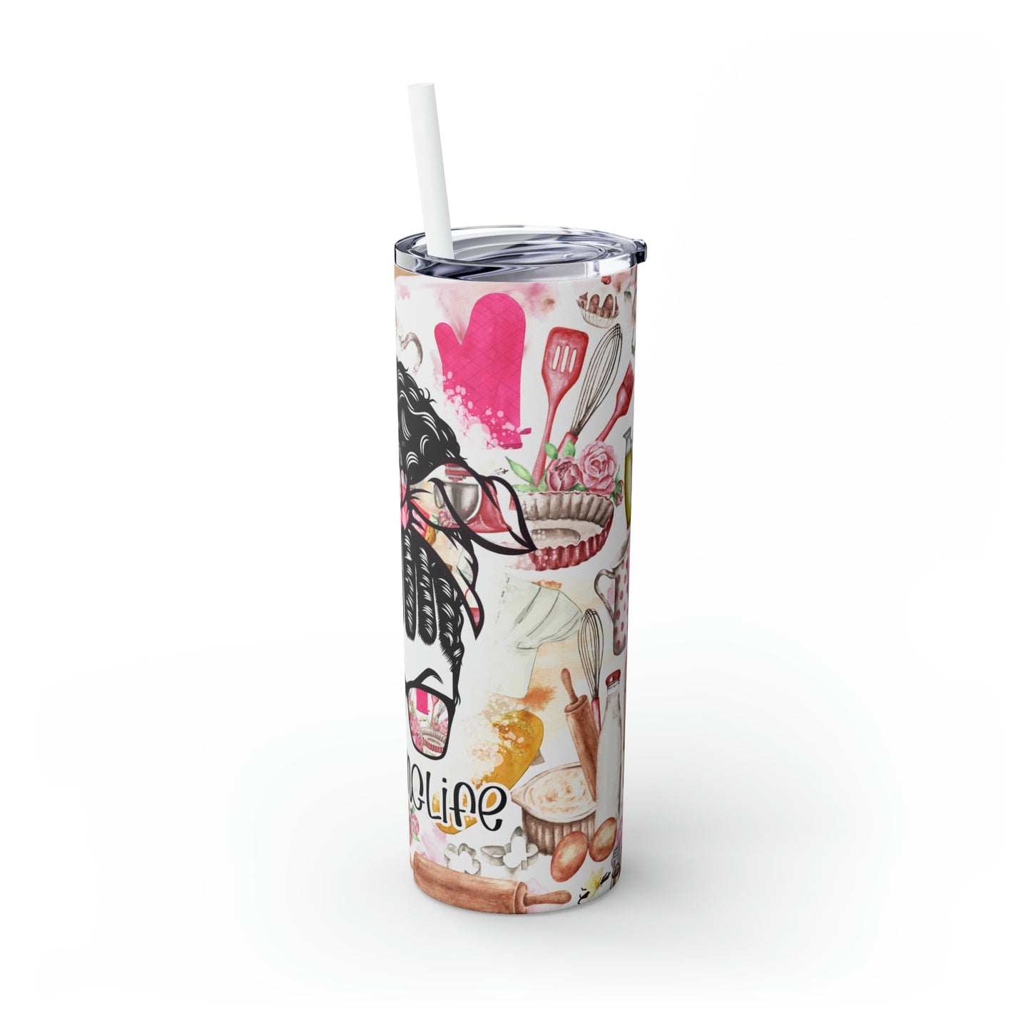 Skinny Tumbler with Straw, 20oz, Baking