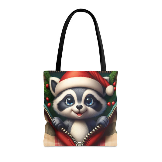 Tote Bag, Christmas, Racoon