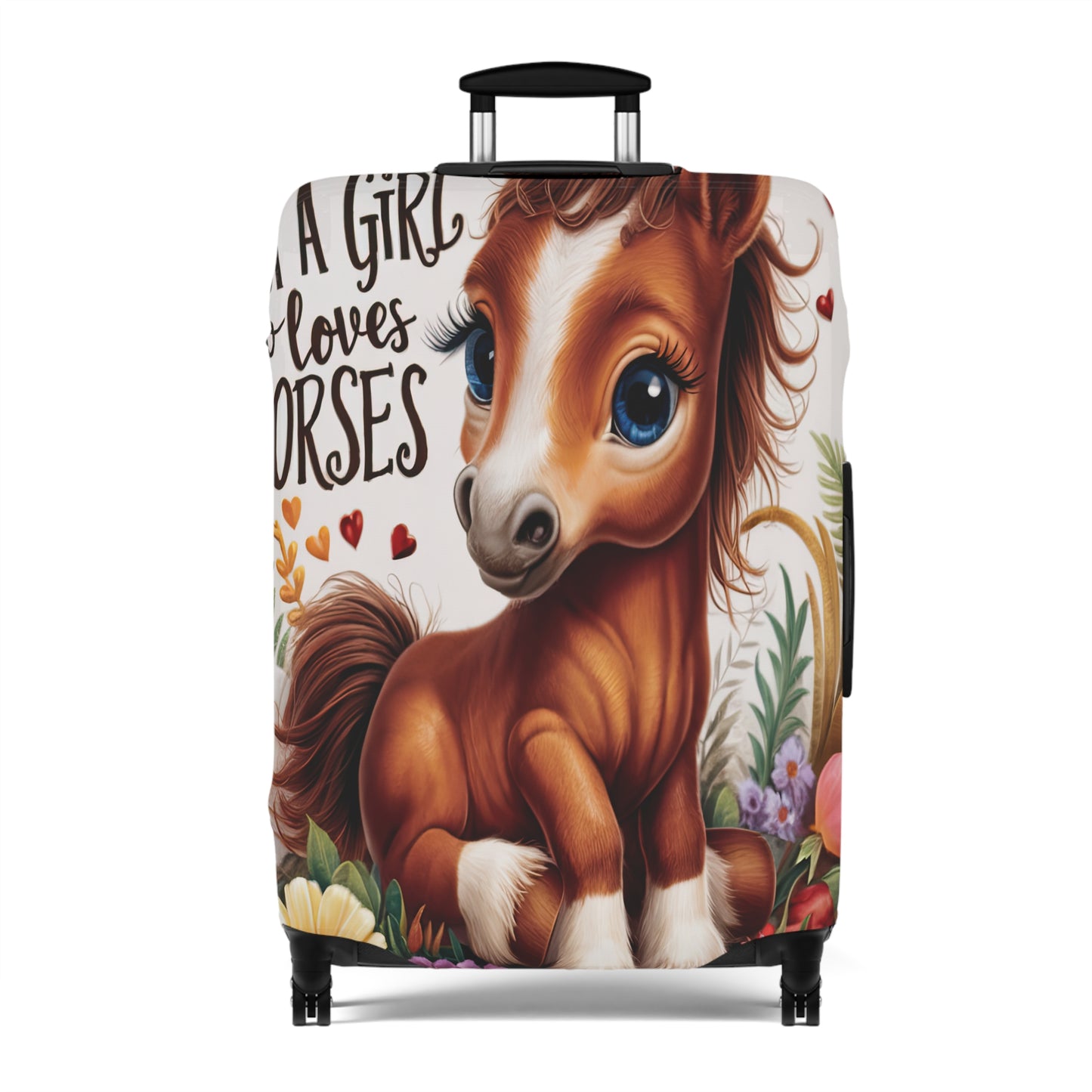 Luggage Cover, Just a Girl who Loves Horses, awd-3094