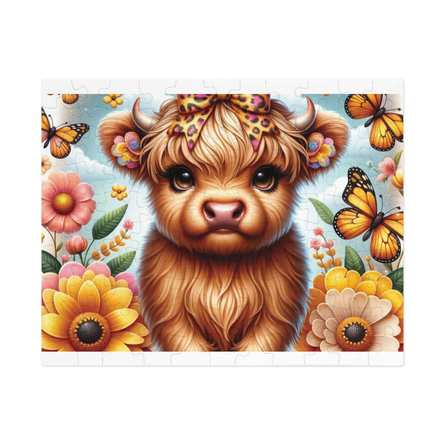 Puzzle, Highland Cow, Personalised/Non-Personalised (30, 110, 252, 500,1000-Piece) awd-658