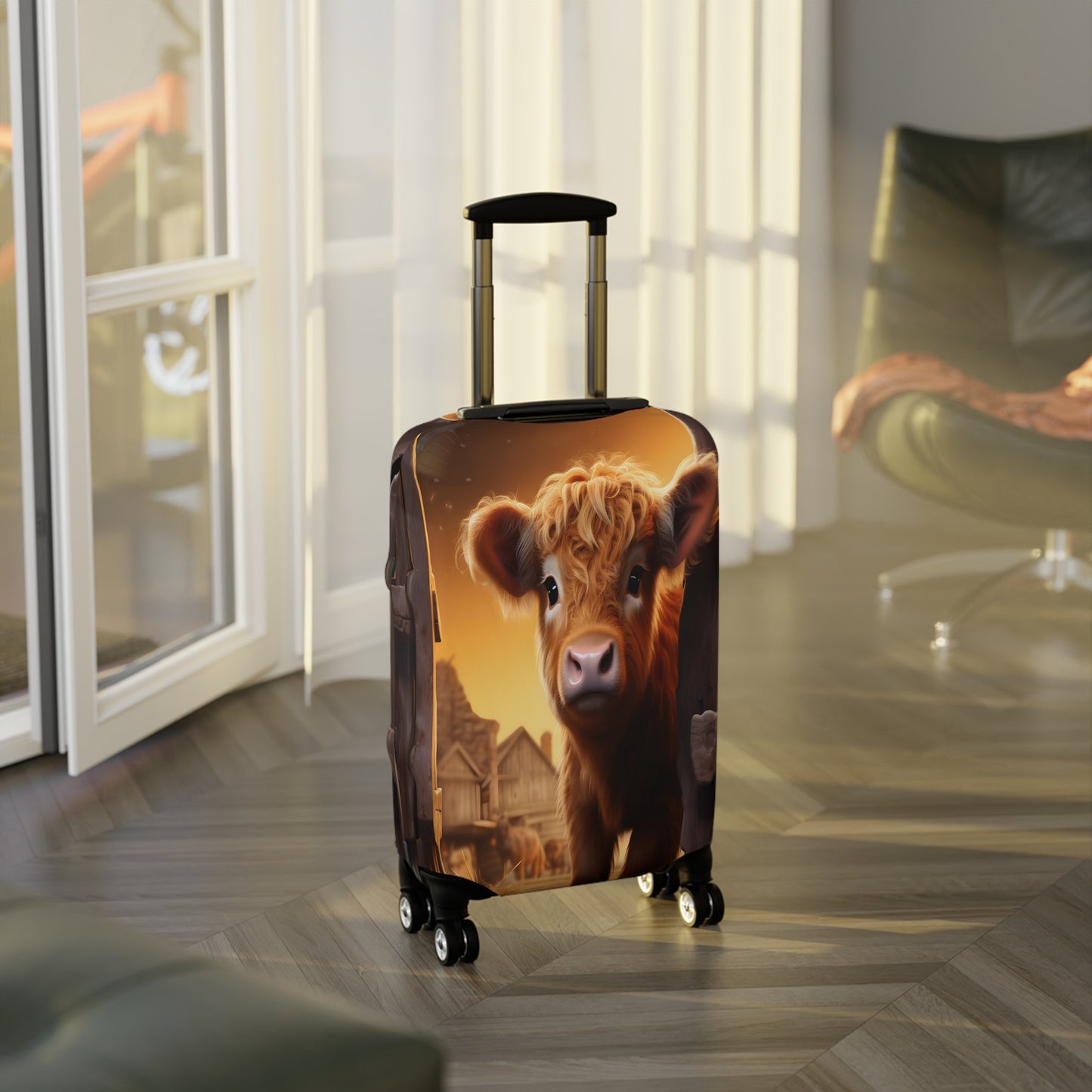 Luggage Cover, Highland Cow, awd-045