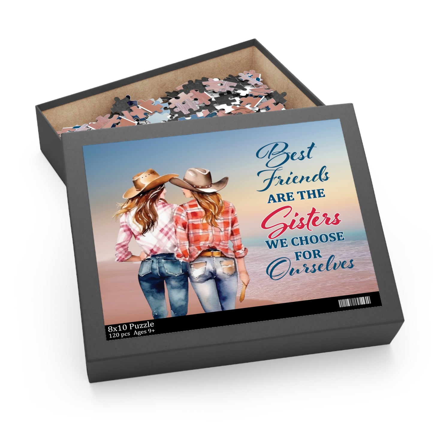 Personalised/Non-Personalised Puzzle, Country & Western, Best Friends (120, 252, 500-Piece)