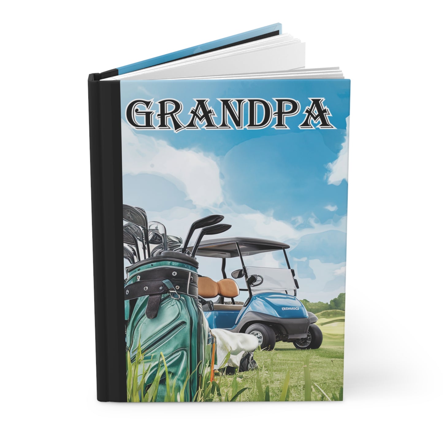 Personalised Hardcover Journal Matte, Golf, Grandpa, awd-1682