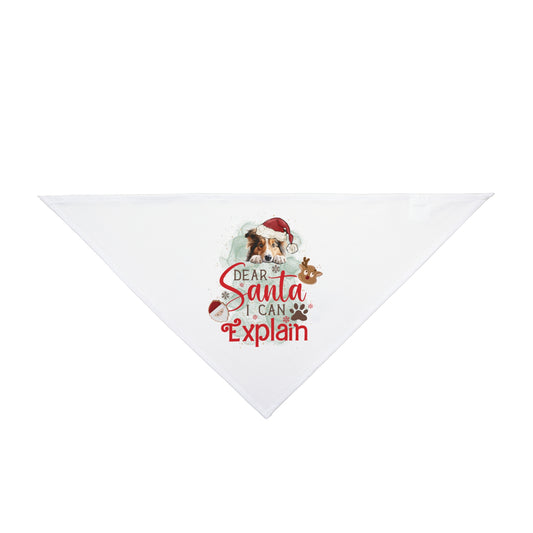 Bandana, Dear Santa I can Explain, Christmas Pet Bandana