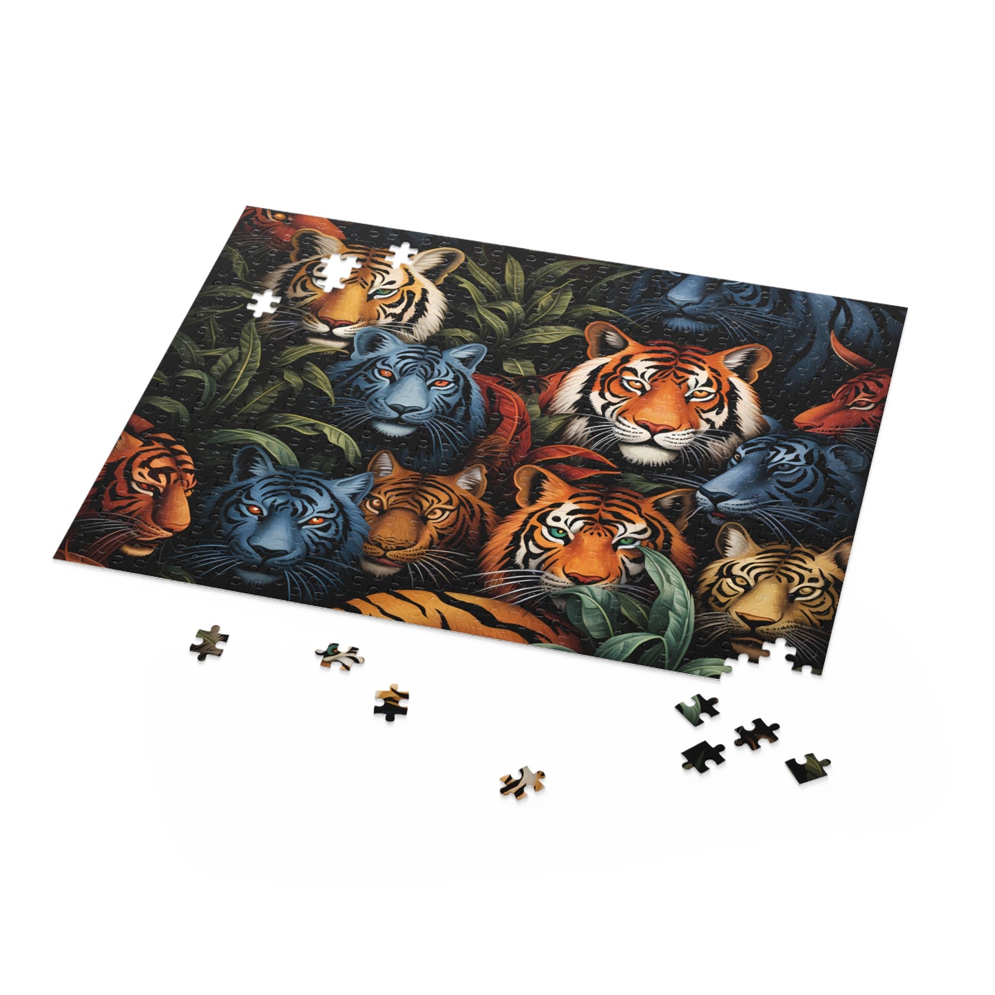 Personalised/Non-Personalised Puzzle, Tiger (120, 252, 500-Piece)