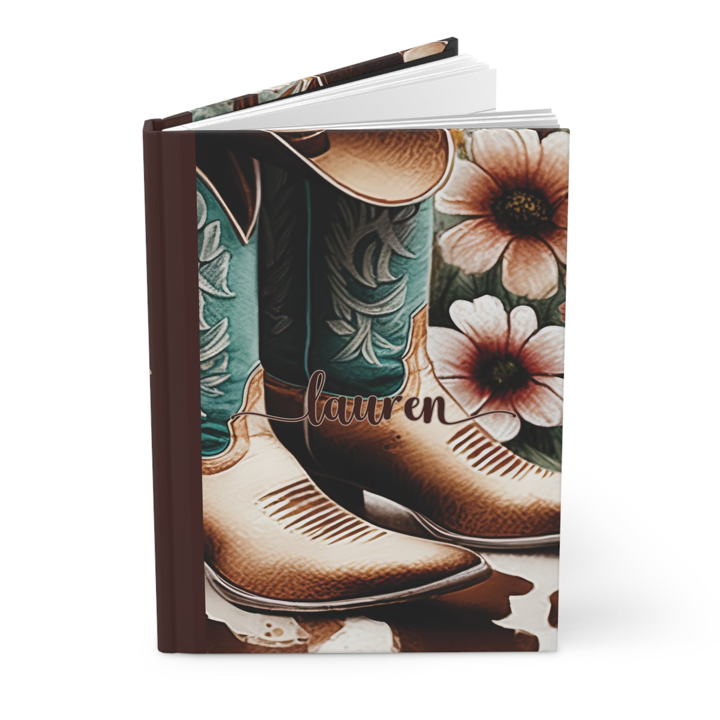 Personalised Hardcover Journal Matte, Country and Western,  Country Boots awd-1725