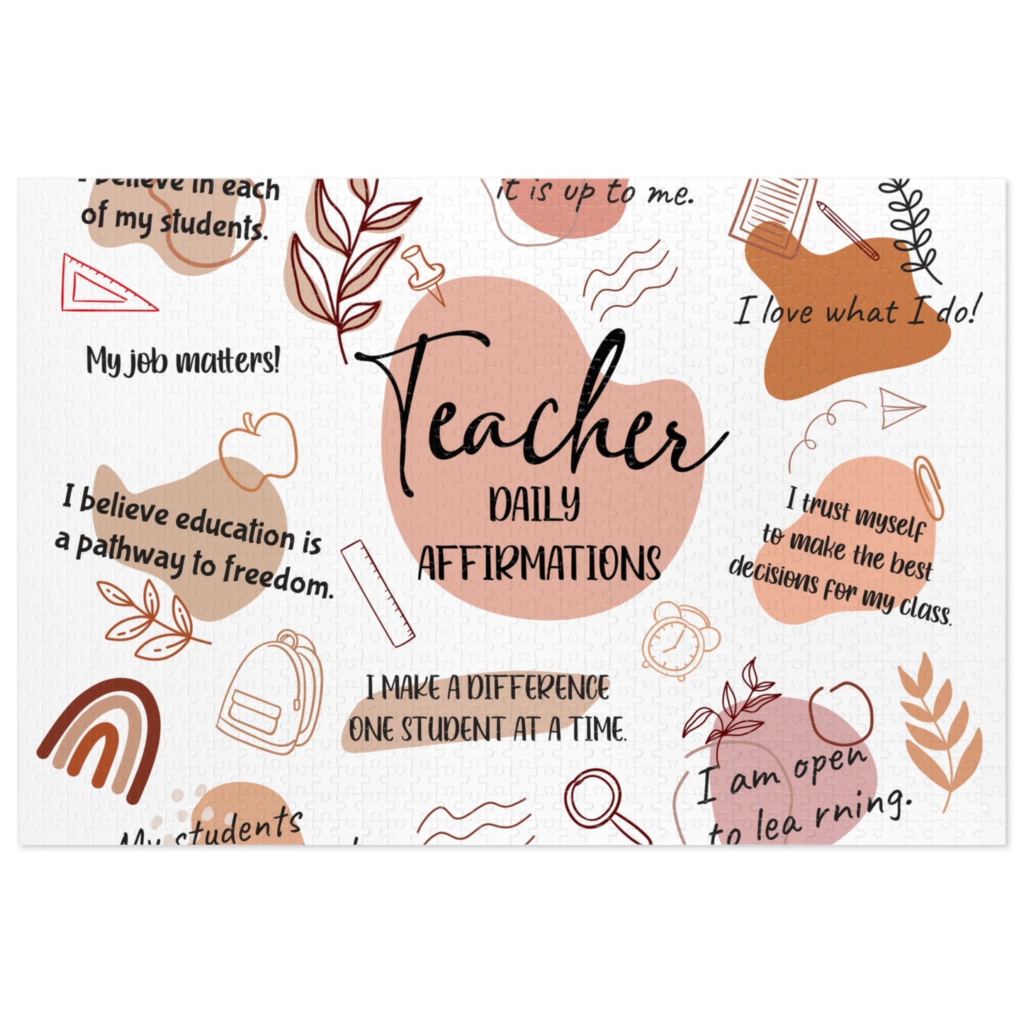 Jigsaw Puzzle in Tin, Affirmations, Teacher, Personalised/Non-Personalised, awd-502 (30, 110, 252, 500,1000-Piece)