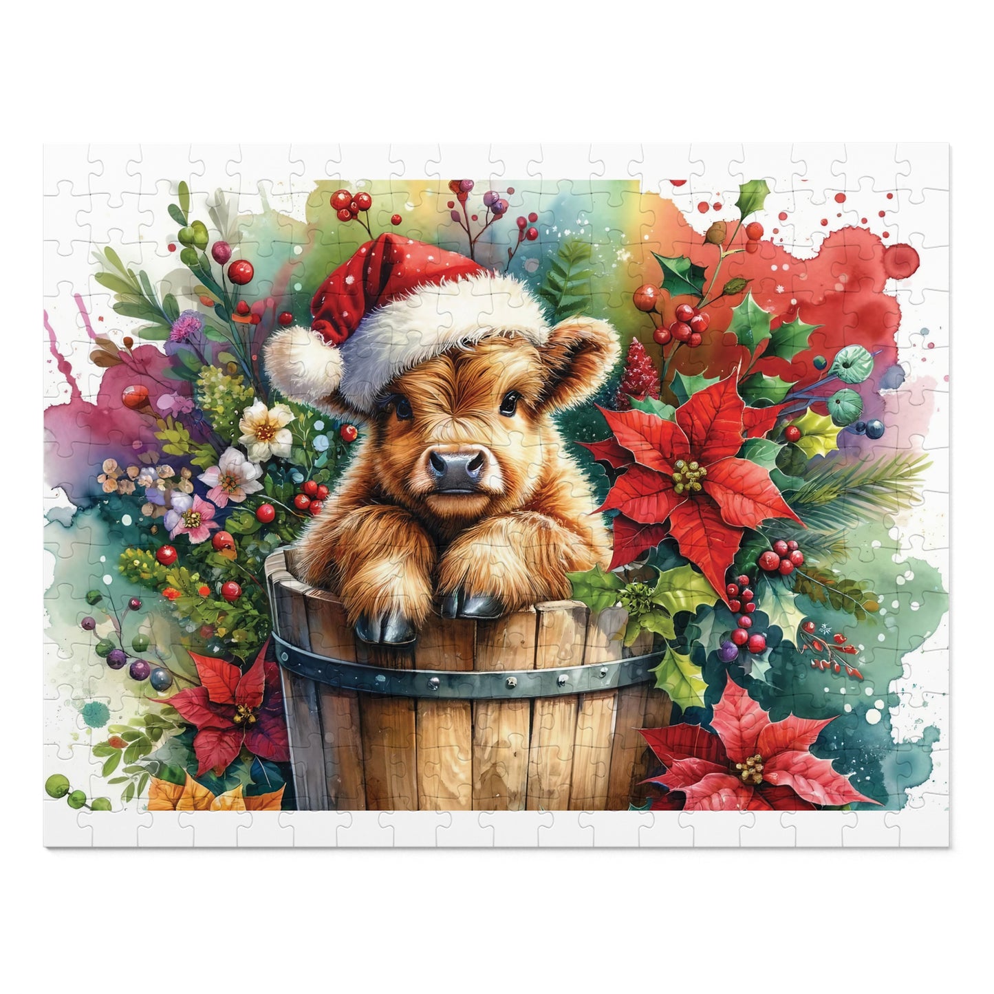 Jigsaw Puzzle, Highland Cow, Personalised/Non-Personalised (30, 110, 252, 500,1000-Piece)