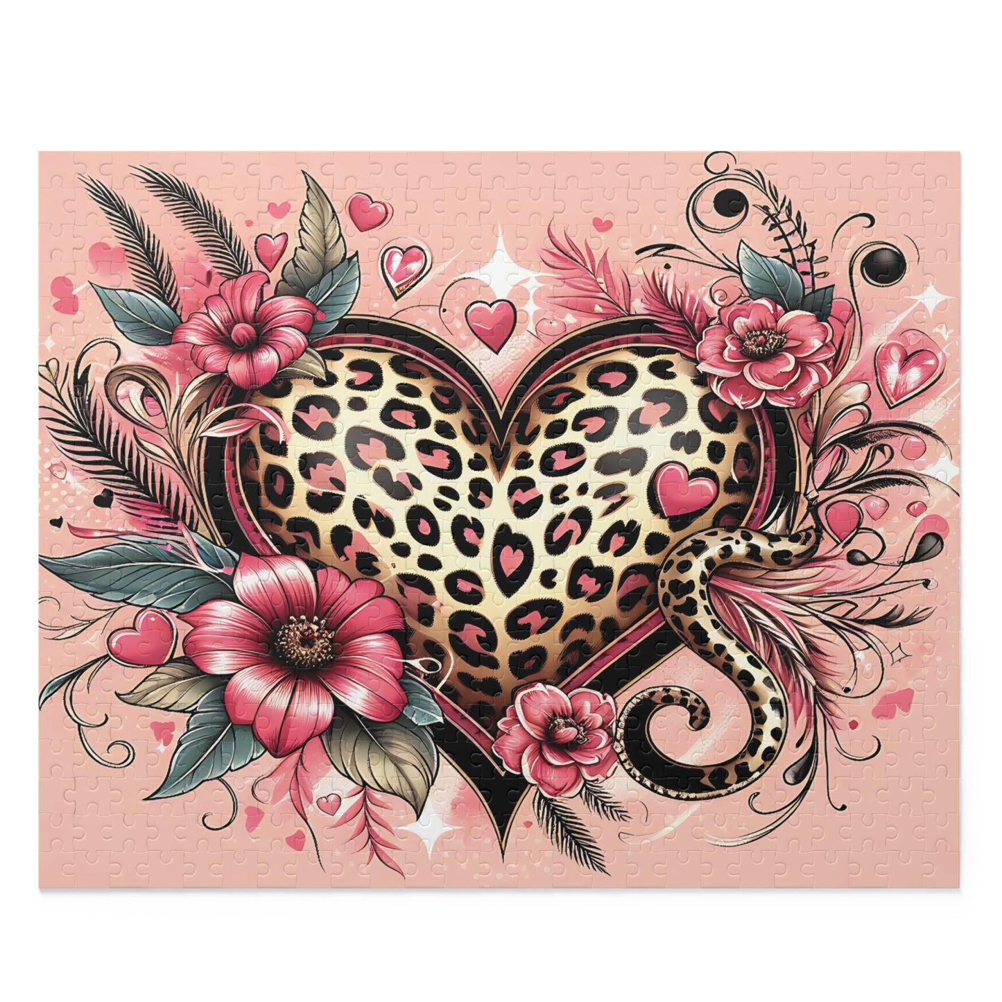 Personalised/Non-Personalised Puzzle, Heart (120, 252, 500-Piece)