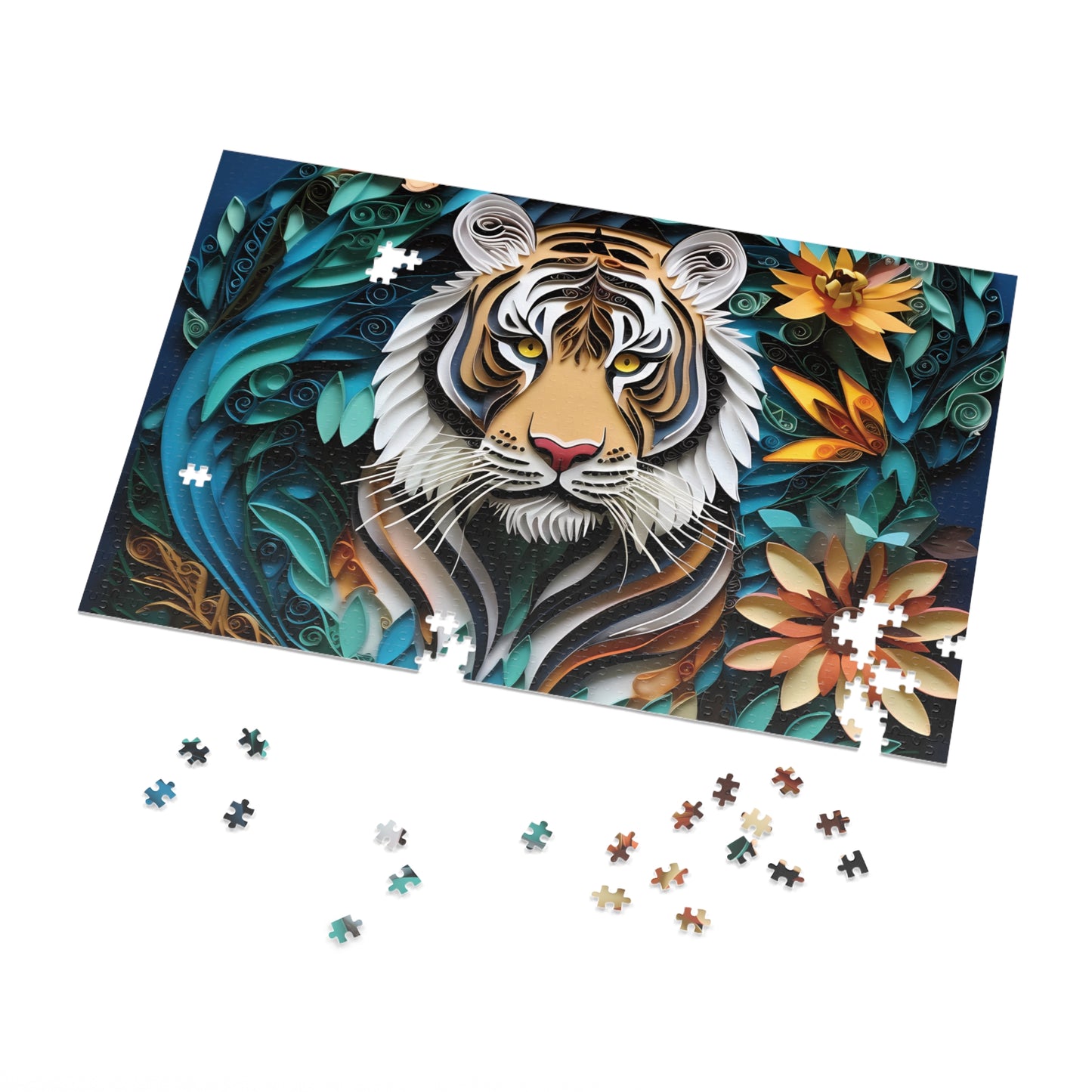 Jigsaw Puzzle, Tiger, Personalised/Non-Personalised (30, 110, 252, 500,1000-Piece)