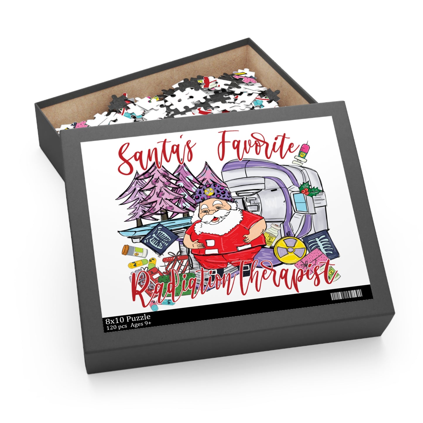 Personalised/Non-Personalised Puzzle, Santa's Favorite Radiation Therapist (120, 252, 500-Piece)