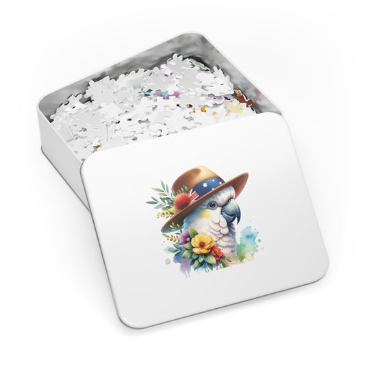 Jigsaw Puzzle in Tin, Australian Animals, Cockatoo, Personalised/Non-Personalised, awd-1334 (30, 110, 252, 500,1000-Piece)