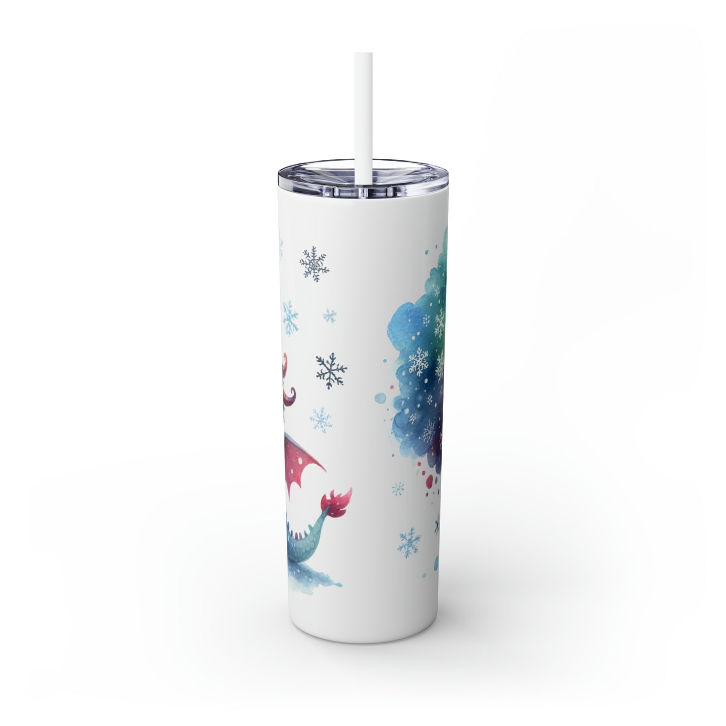 Skinny Tumbler with Straw, 20oz, Dragon, awd-020