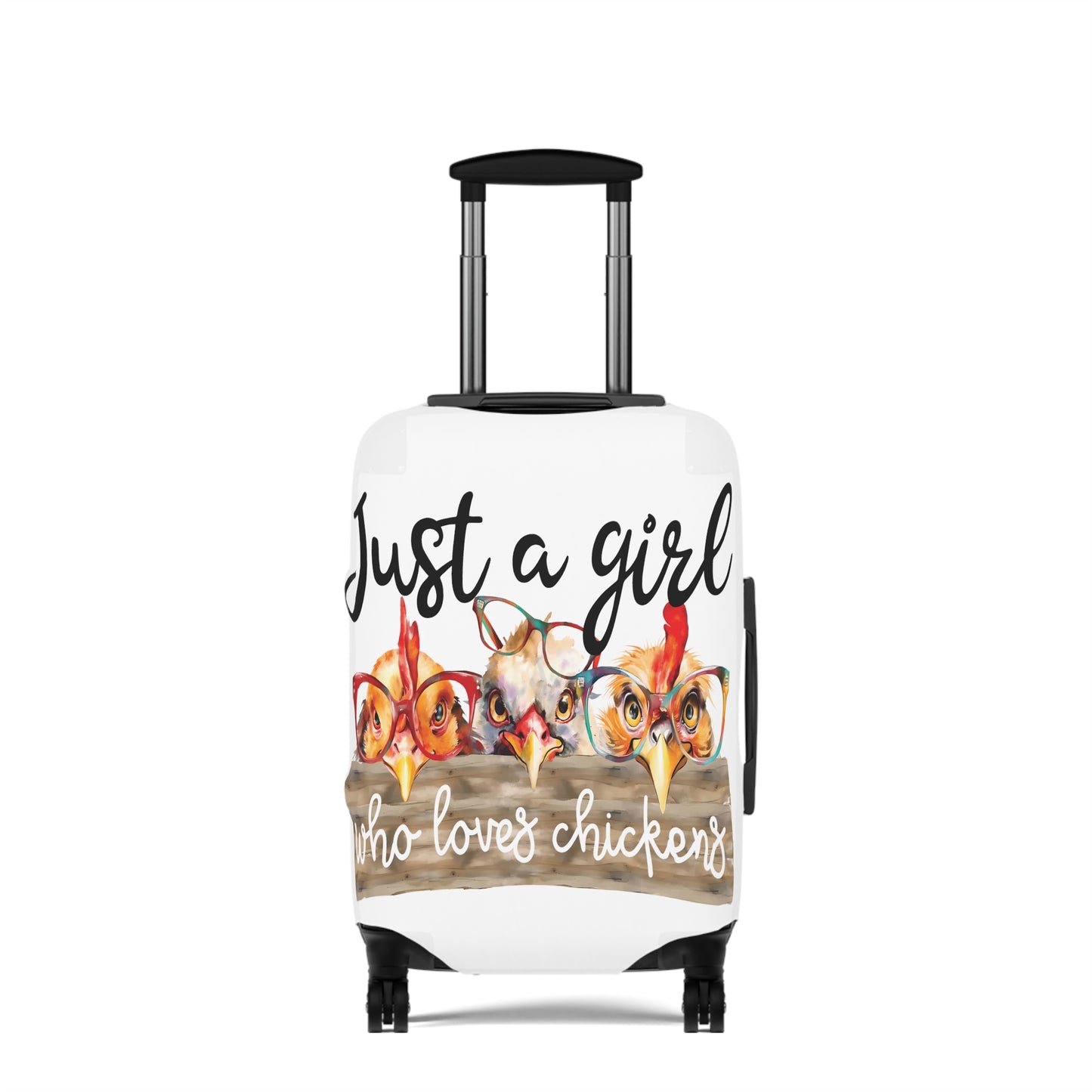 Luggage Cover, Just a Girl who Loves Chickens, awd-1175