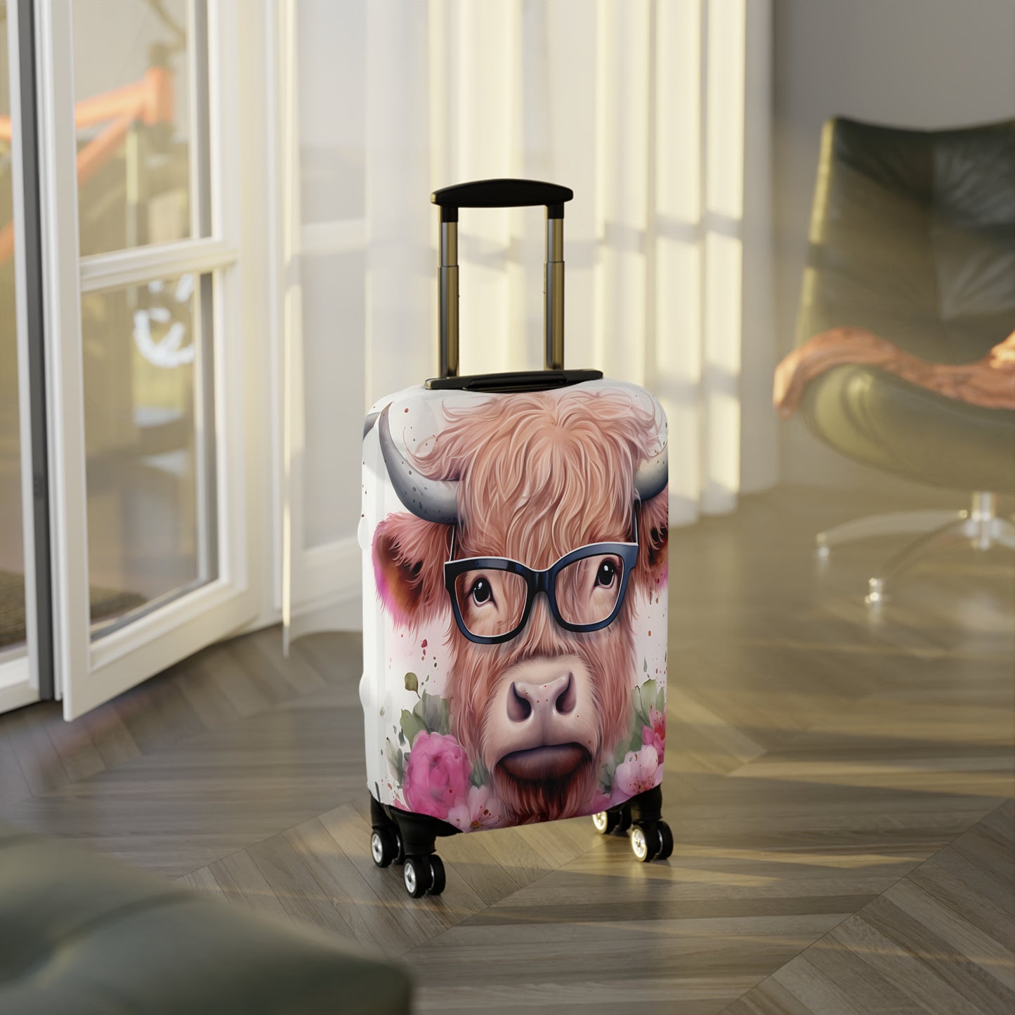 Luggage Cover, Highland Cow, awd-017