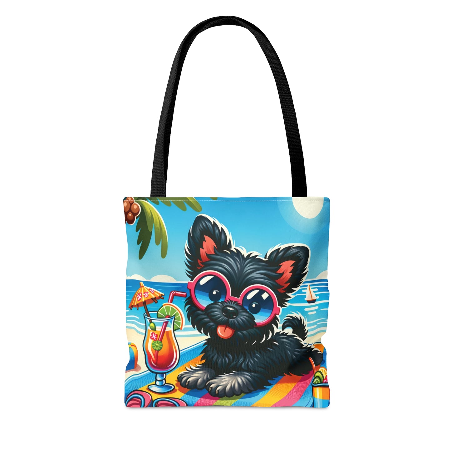 Tote Bag, Dog on Beach, Affenpinscher, Tote bag, awd-1174