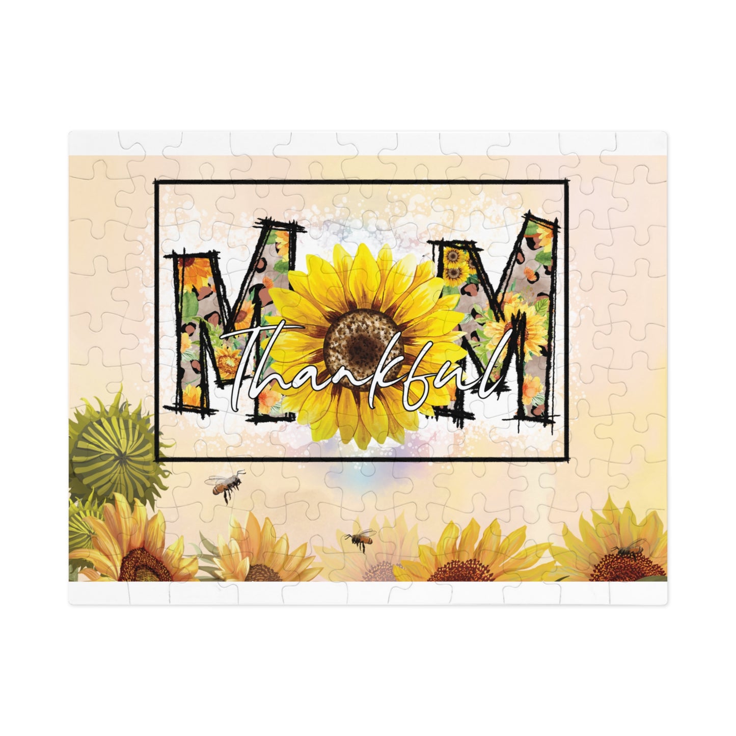 Jigsaw Puzzle, Sunflower, Mom, Personalised/Non-Personalised (30, 110, 252, 500,1000-Piece)