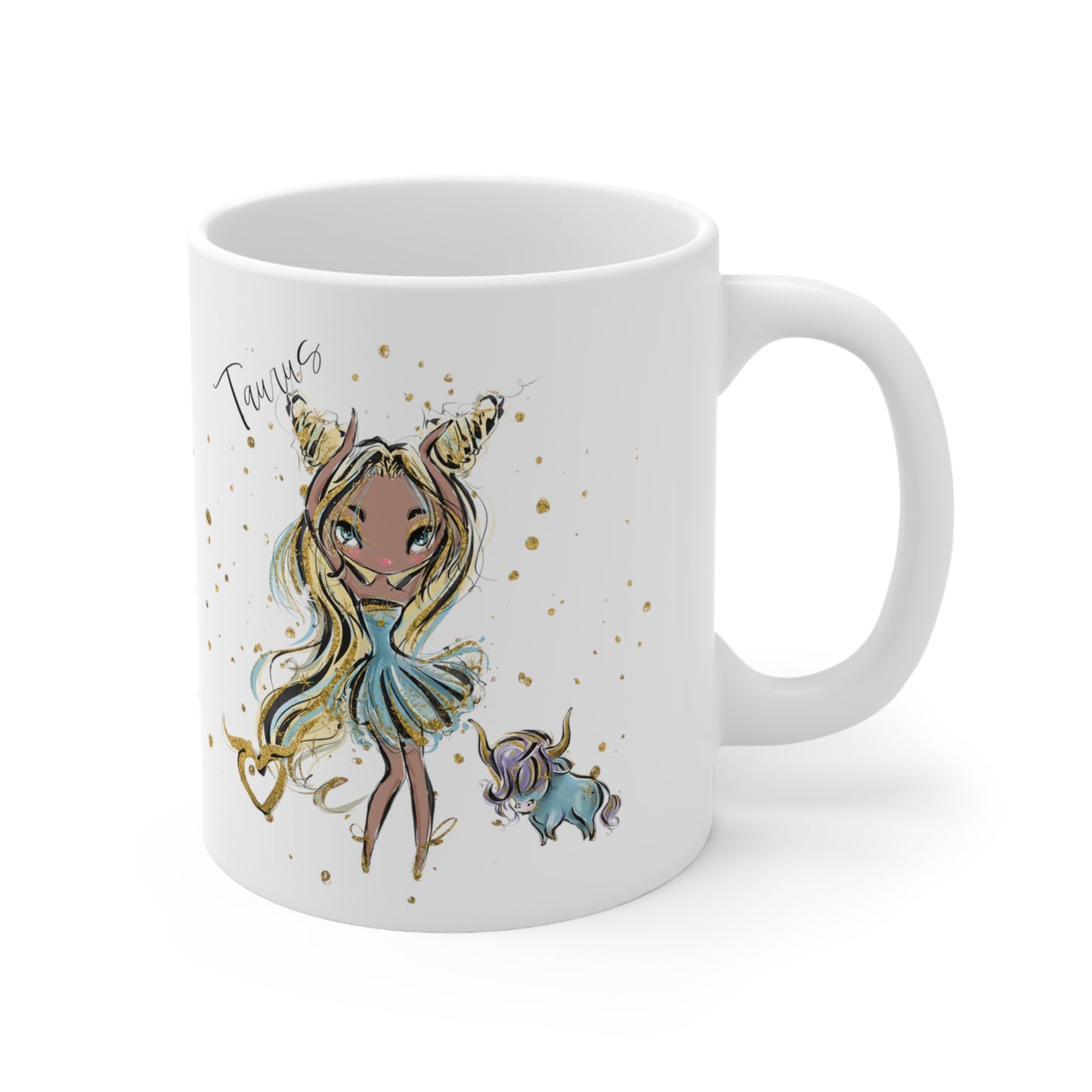 Personalised/Non Personalised Zodiac Sign, Taurus, Ceramic Mug 11oz