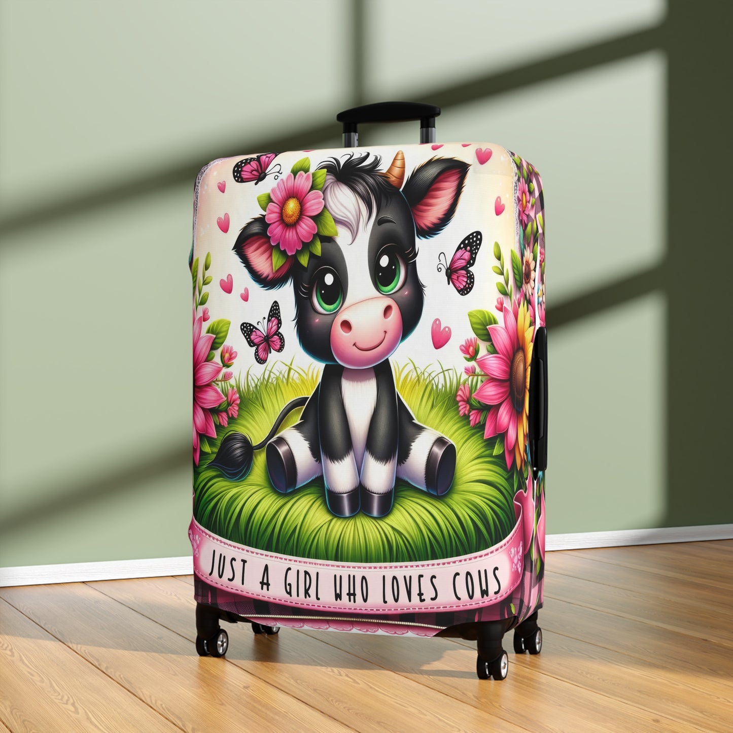 Luggage Cover, Just a Girl who Loves Cows, awd-1492