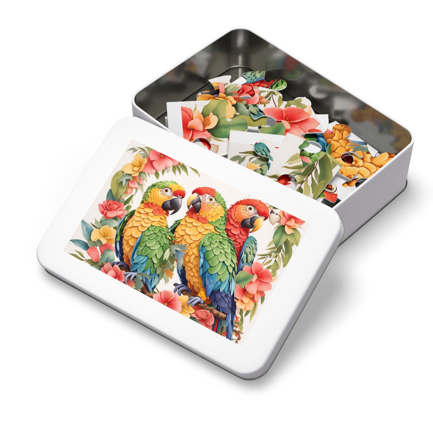 Jigsaw Puzzle, Parrots, Personalised/Non-Personalised (30, 110, 252, 500,1000-Piece)