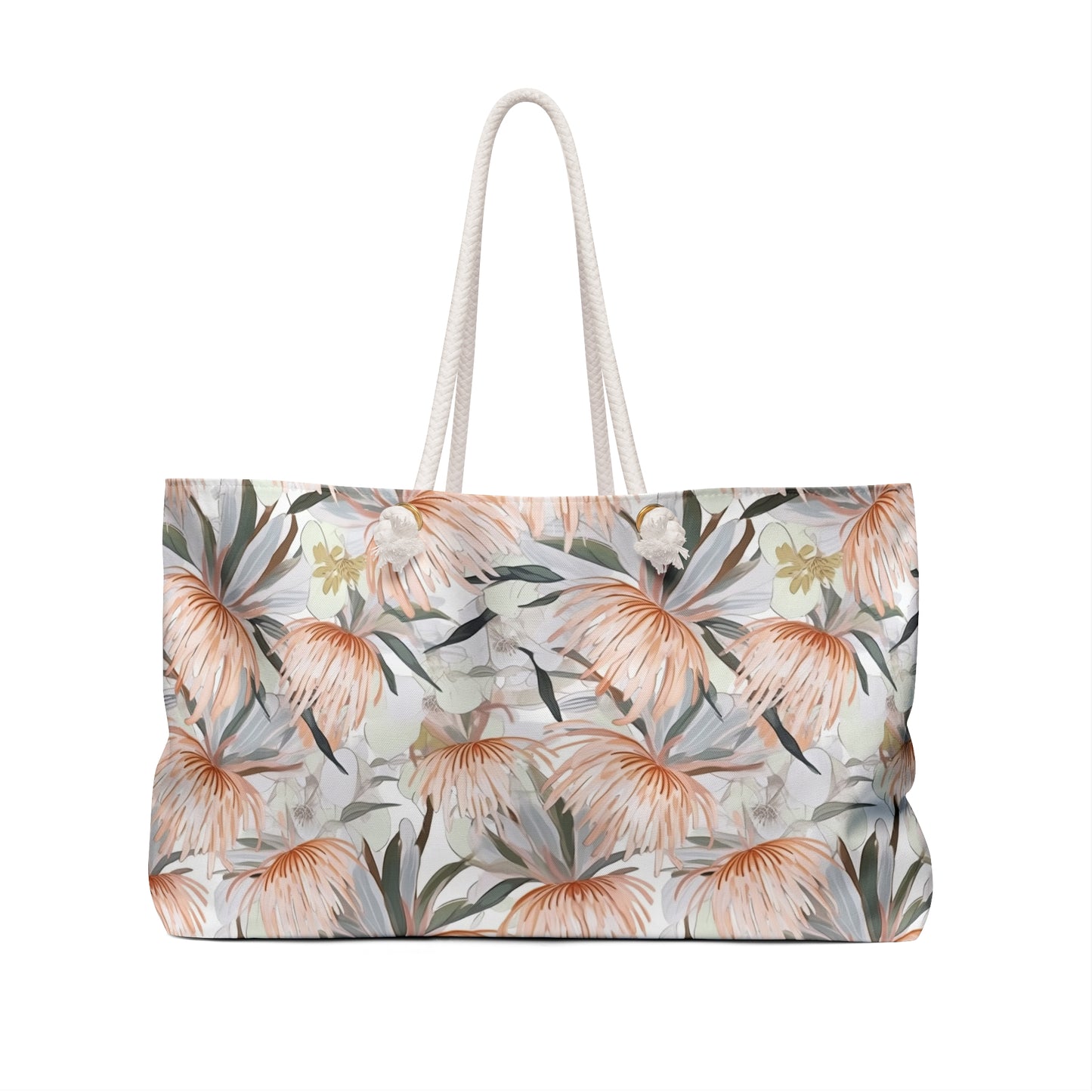 Personalised Weekender Bag, Australian Floral, Large Weekender Bag, Beach Bag, Book Bag