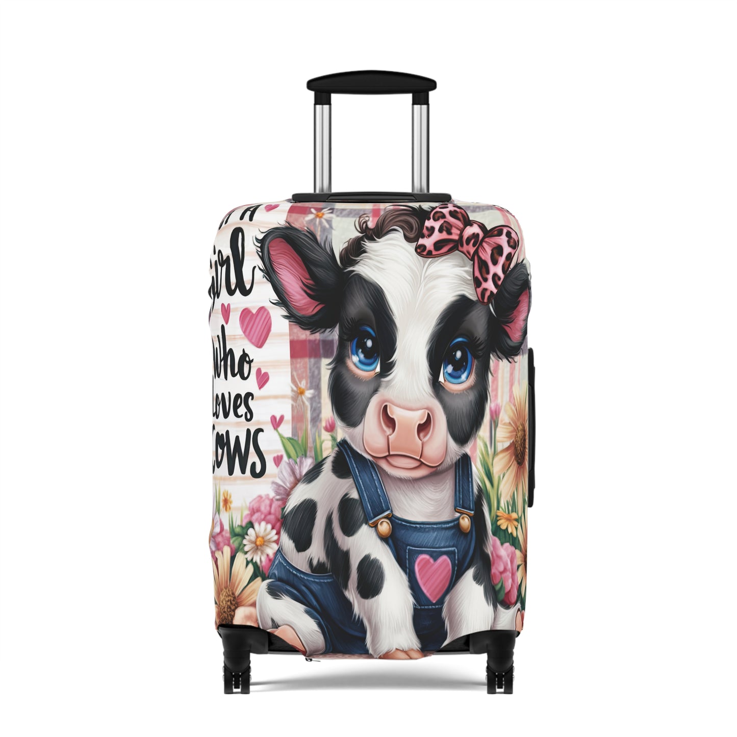 Luggage Cover, Just a Girl who Loves Cows, awd-3089