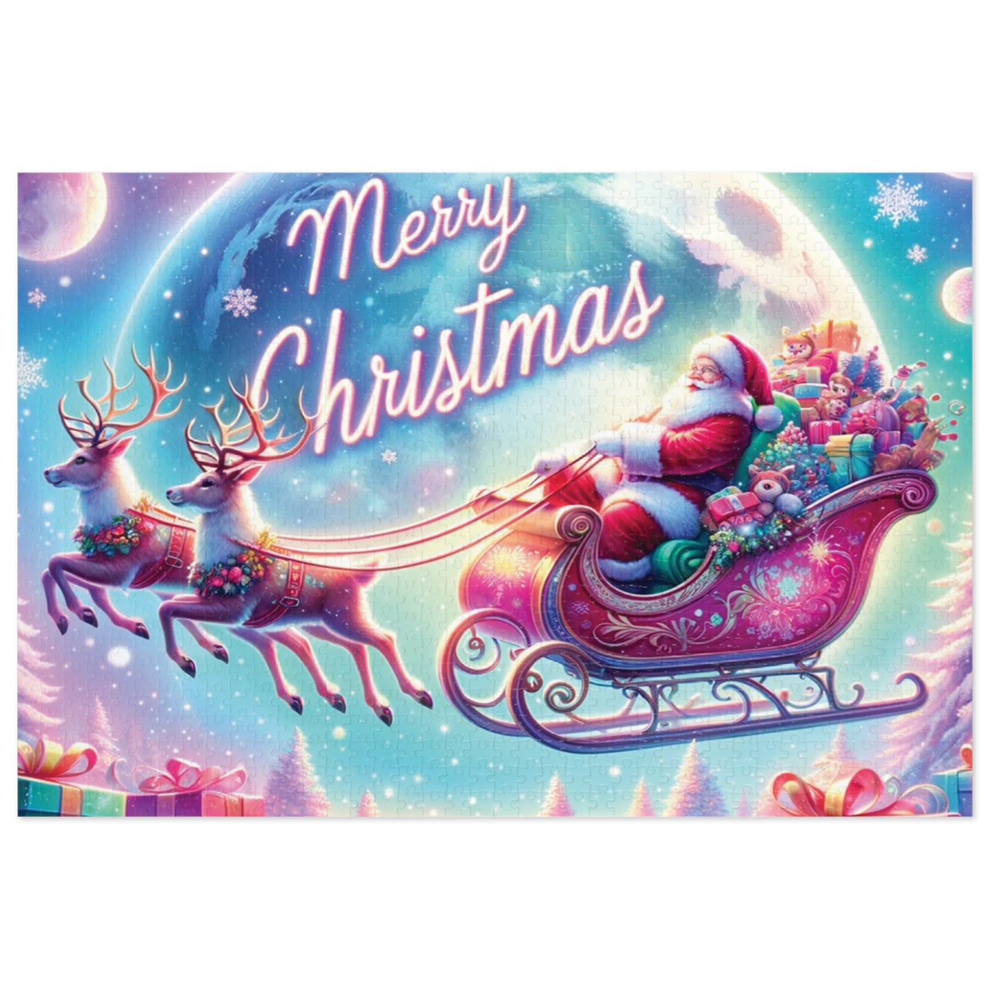 Jigsaw Puzzle, Christmas, Santa, Personalised/Non-Personalised (30, 110, 252, 500,1000-Piece)