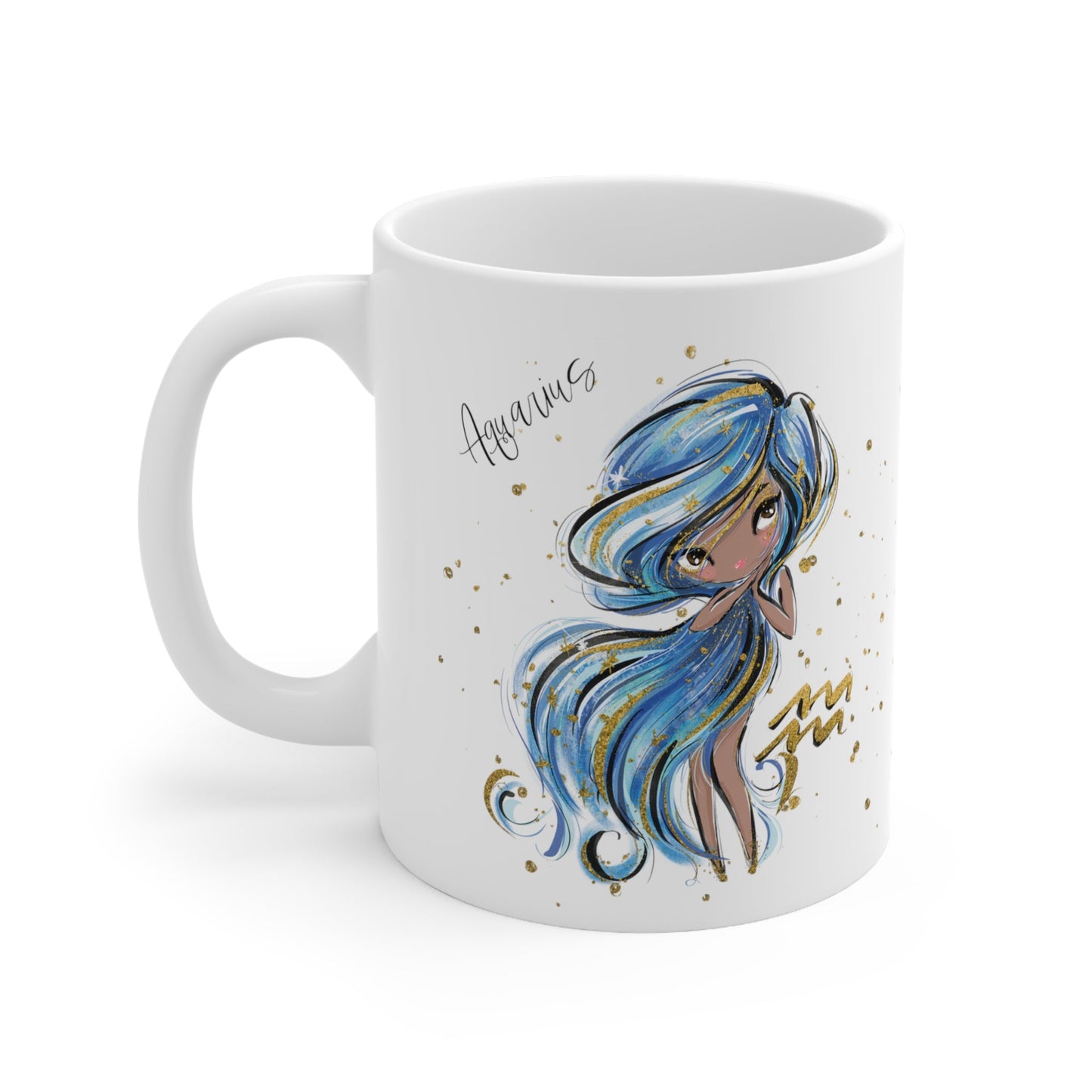 Zodiac Sign, Aquarius, Ceramic Mug 11oz - Personalised/Non Personalised