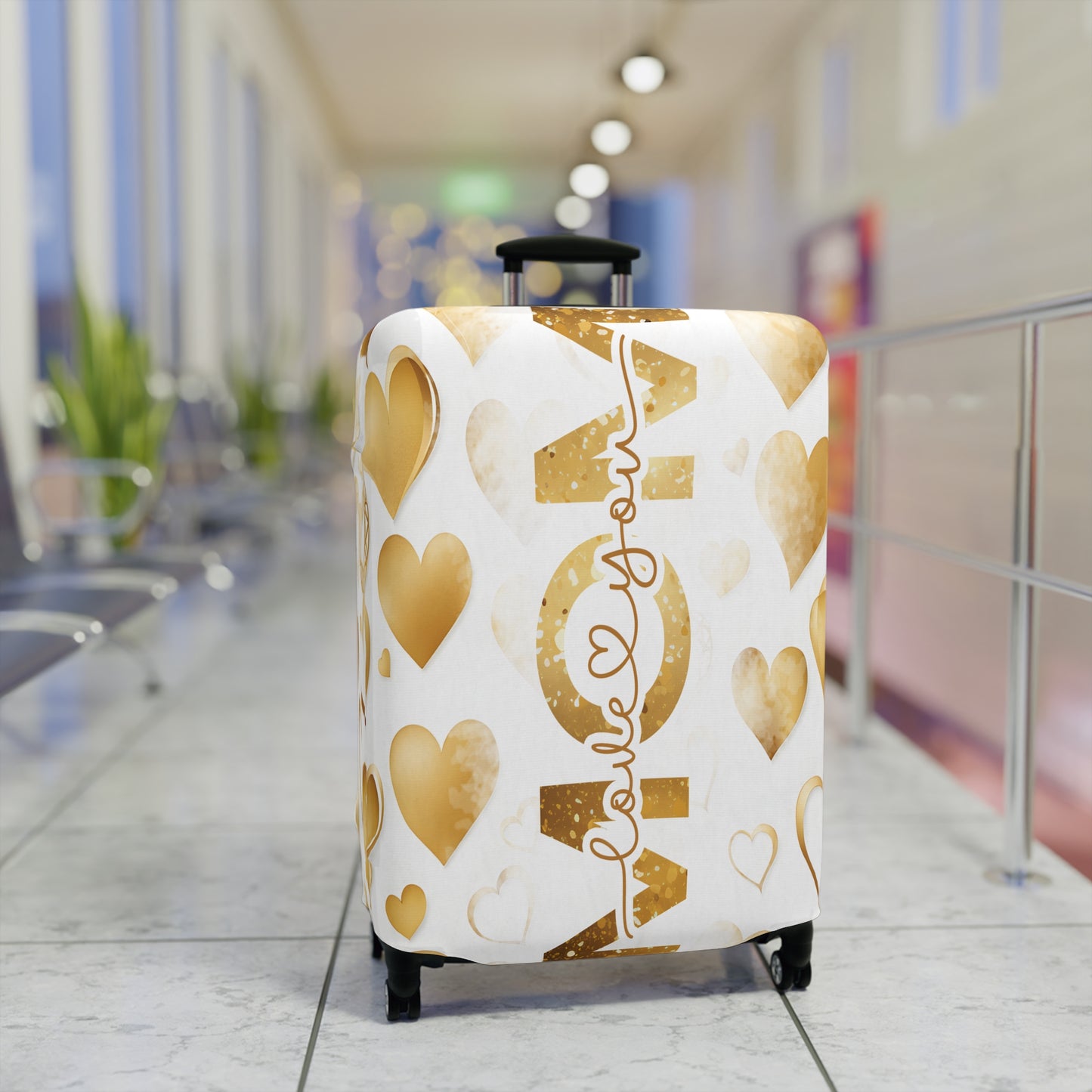 Luggage Cover, Mom, Hearts, awd-1442