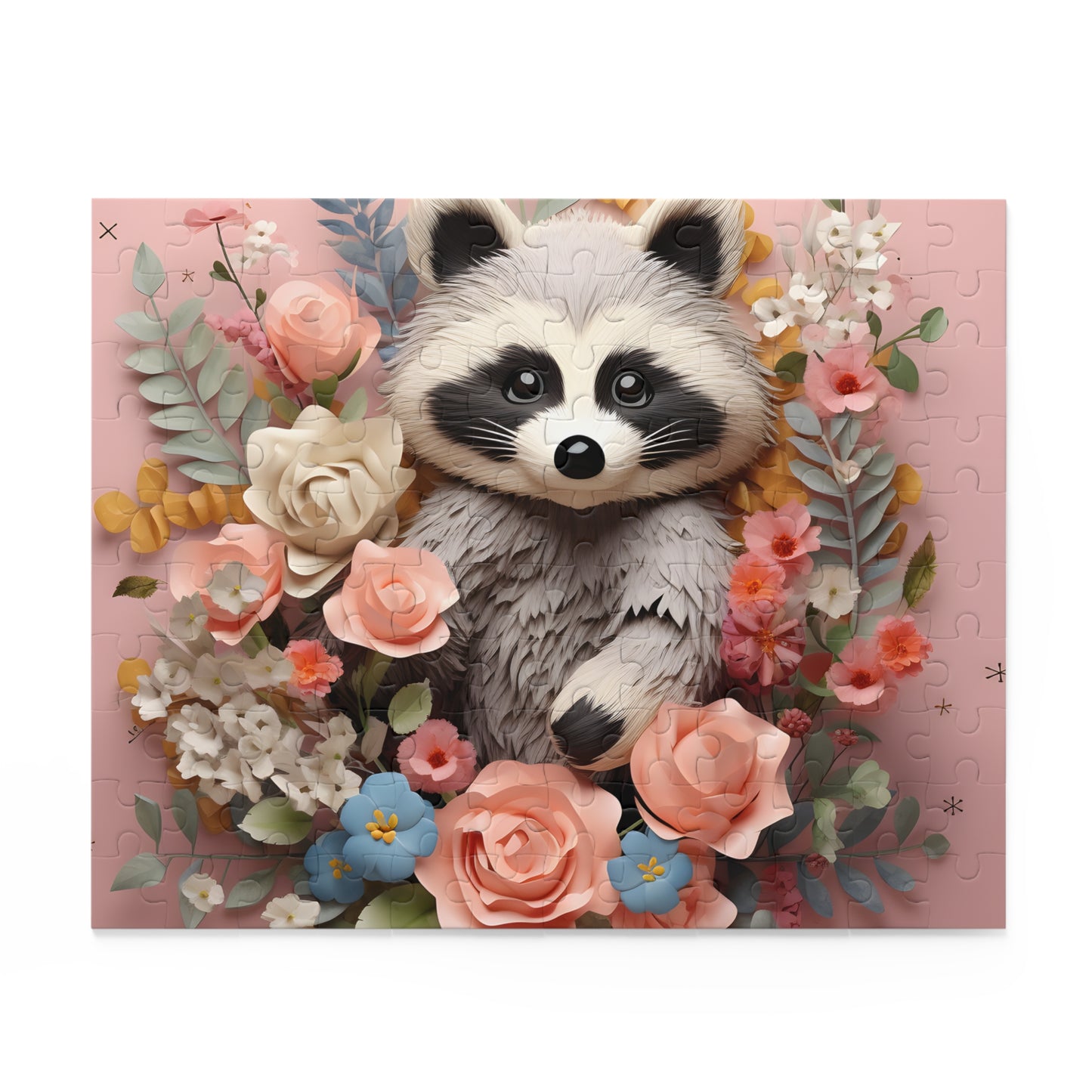 Personalised/Non-Personalised Puzzle, Racoon (120, 252, 500-Piece)