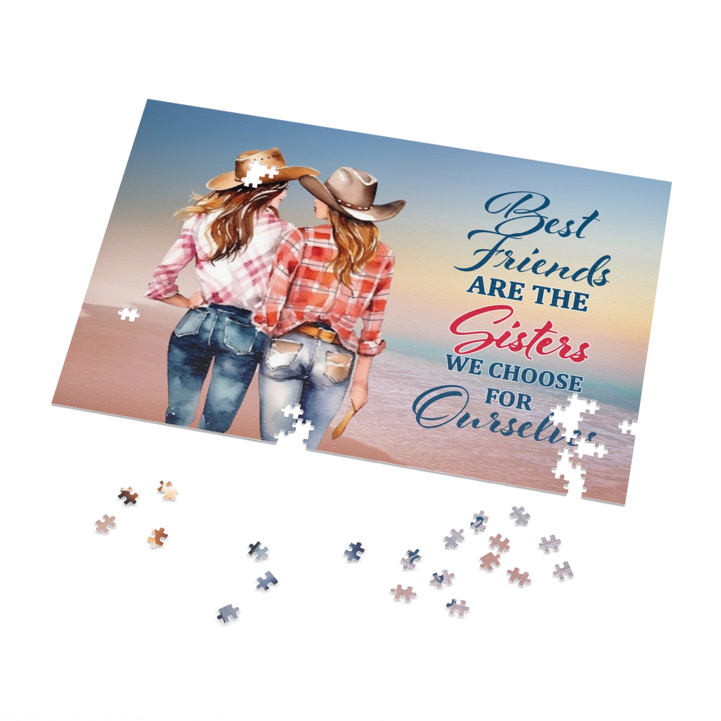 Jigsaw Puzzle, Western, Best Friends are the Sisters we Choose for Ourselves, Personalised/Non-Personalised (30, 110, 252, 500,1000-Piece)