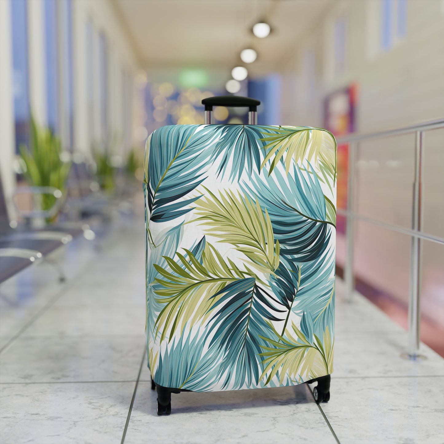 Luggage Cover, Tropical Leaves