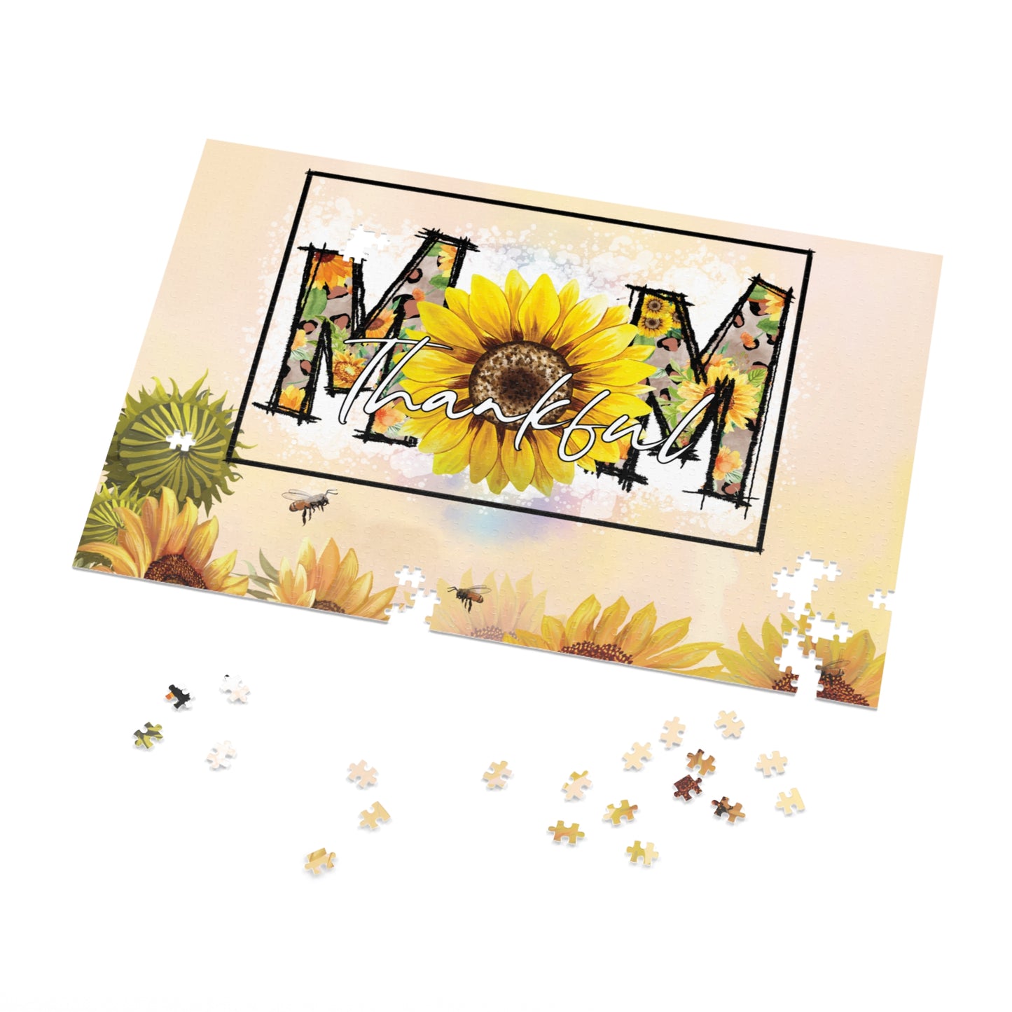 Jigsaw Puzzle, Sunflower, Mom, Personalised/Non-Personalised (30, 110, 252, 500,1000-Piece)