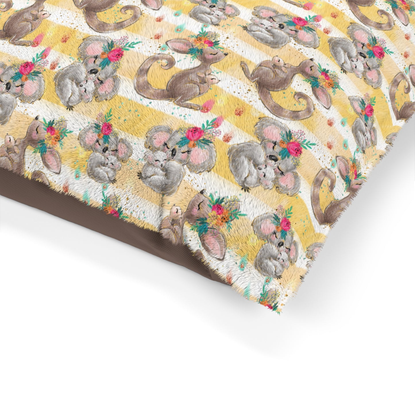 Luxury Pet Bed, feather soft fleece,  Australian Animals Koalas and Kangaroos