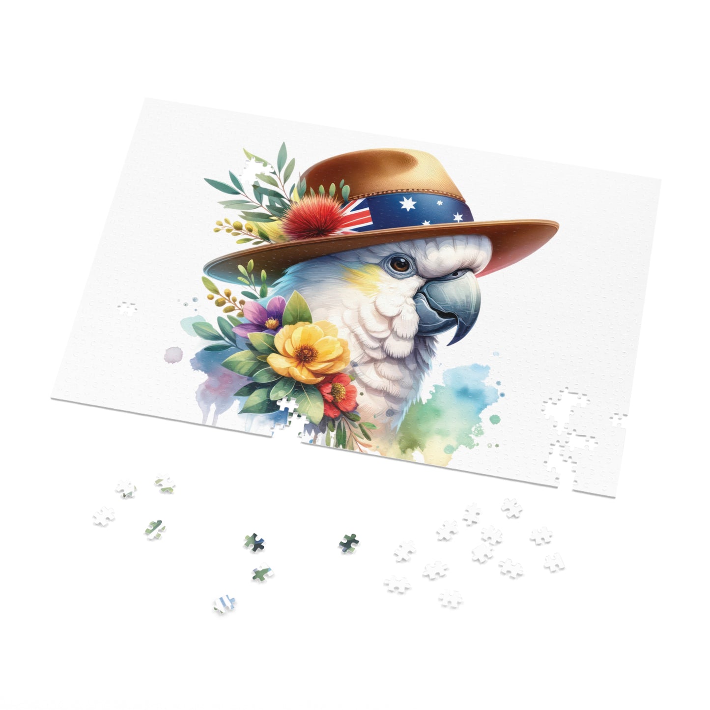 Jigsaw Puzzle in Tin, Australian Animals, Cockatoo, Personalised/Non-Personalised, awd-1334 (30, 110, 252, 500,1000-Piece)