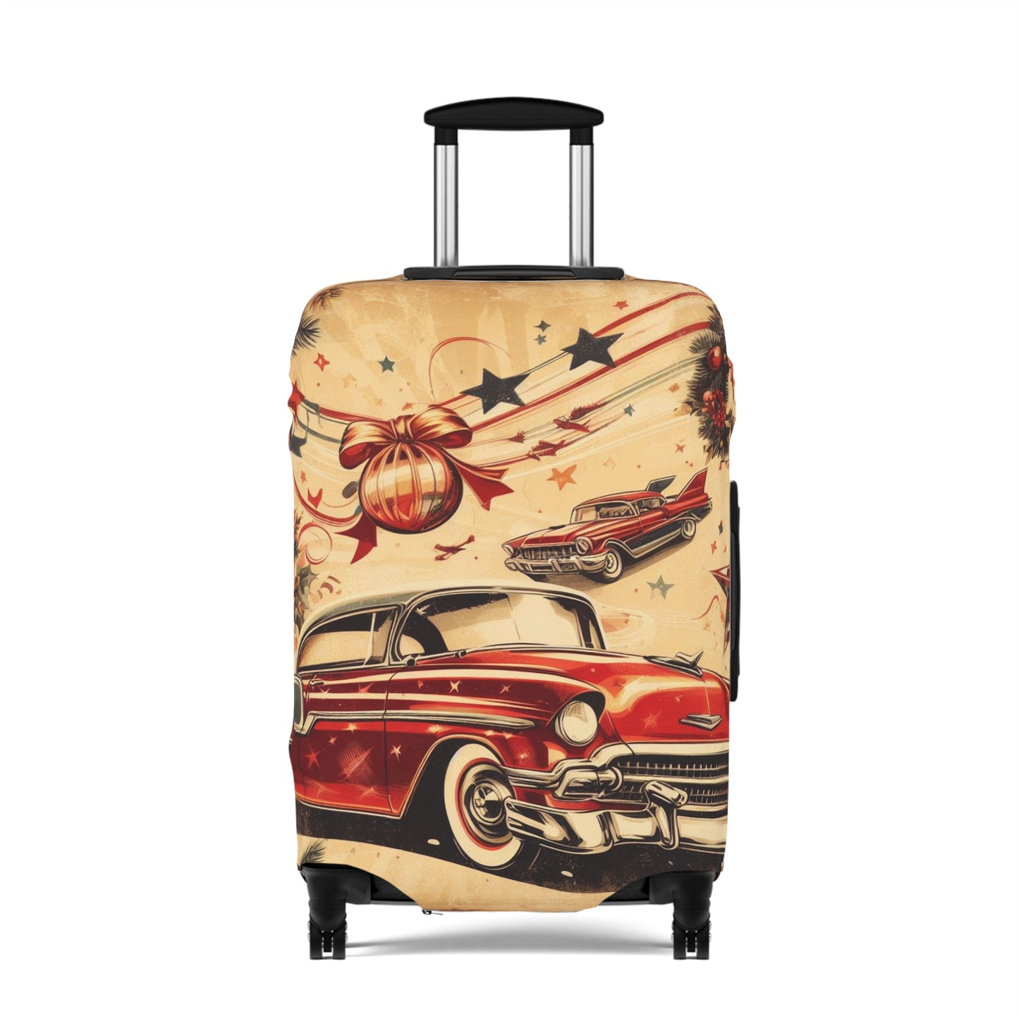 Luggage Cover, Christmas, Vintage Car