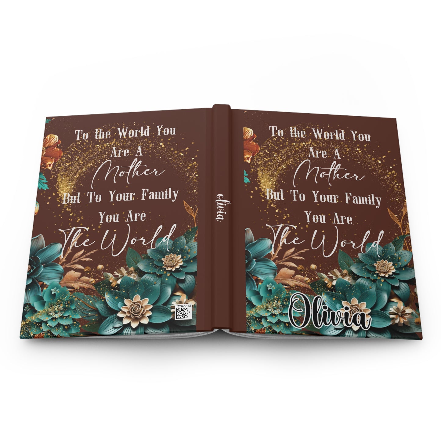 Personalised Hardcover Journal Matte, Mother, To the world you are a mother, awd-1708