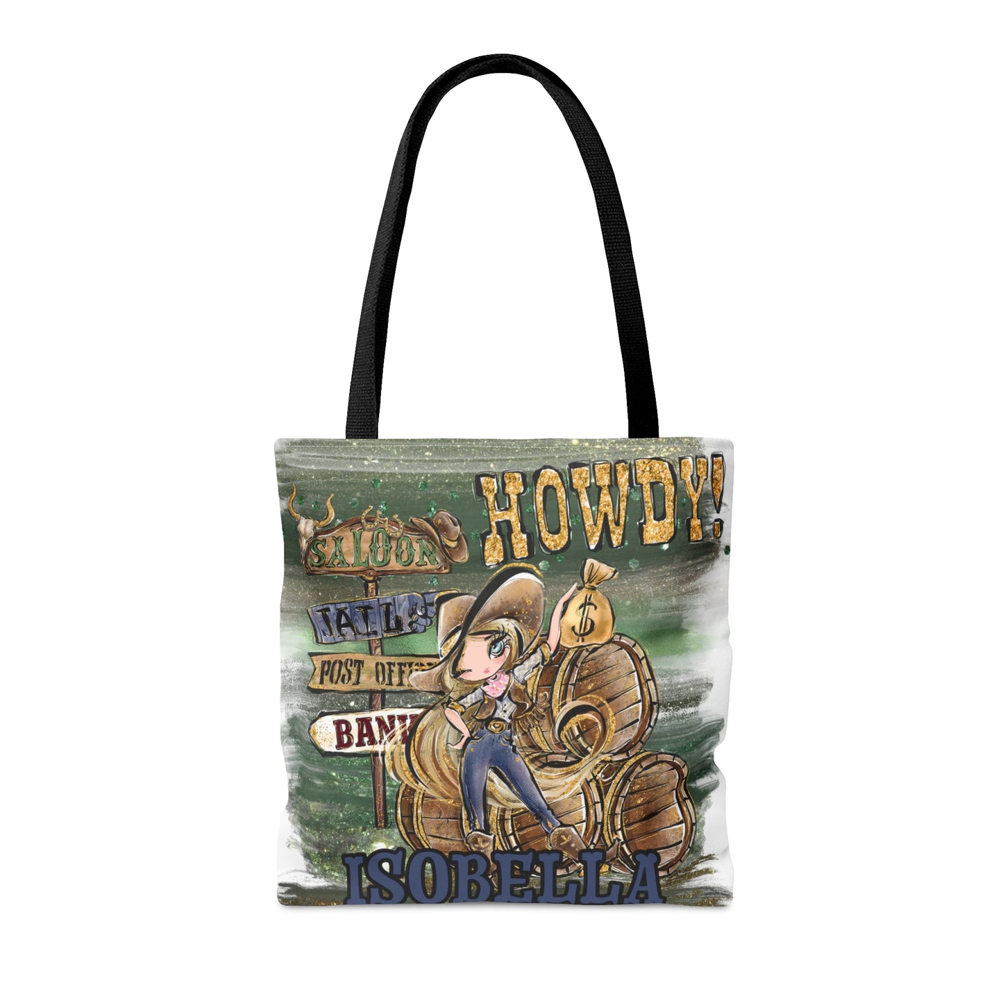 Personalised Tote Bag, Howdy, Blonde Hair Blue Eyes, Tote bag