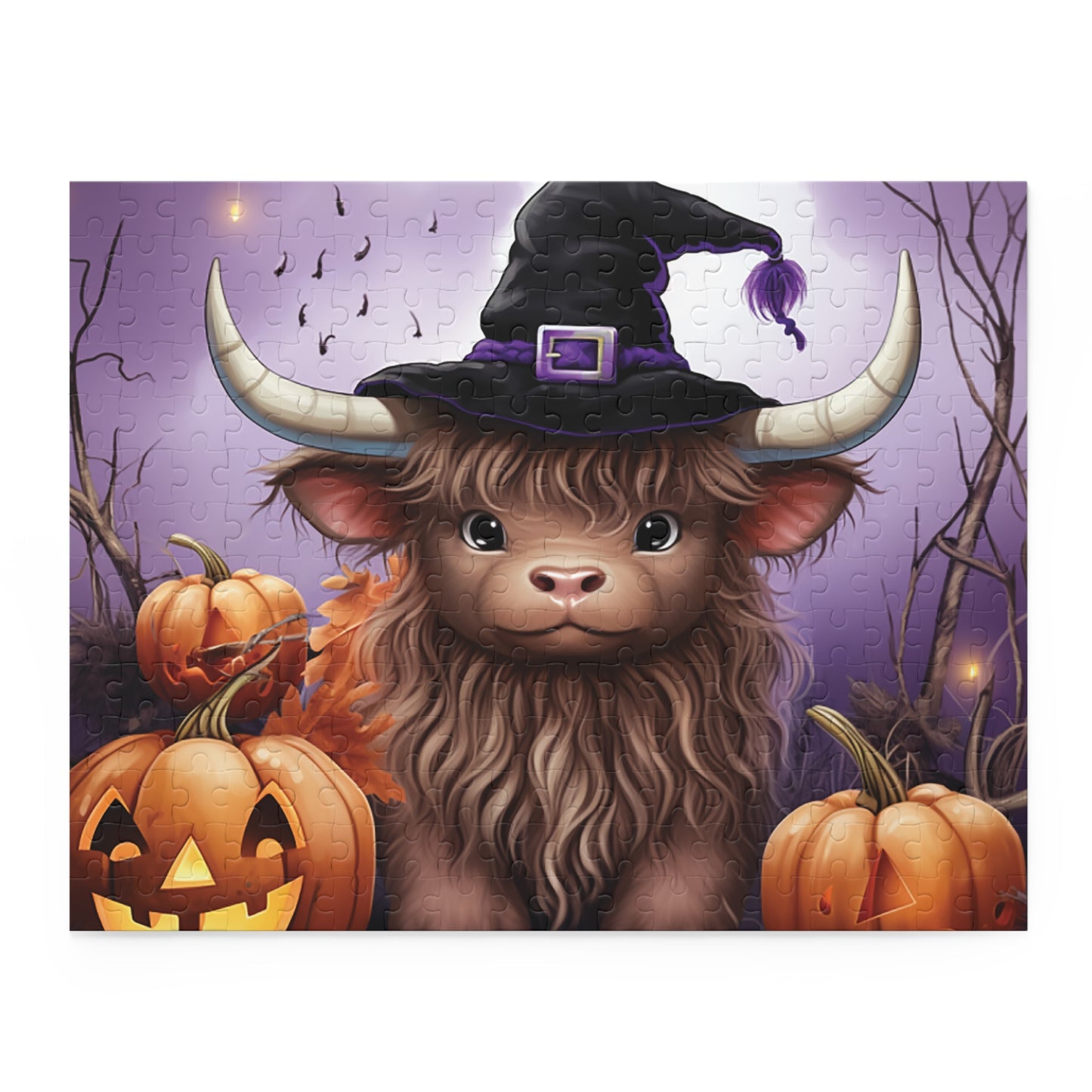 Personalised/Non-Personalised Puzzle, Highland Cow (120, 252, 500-Piece)