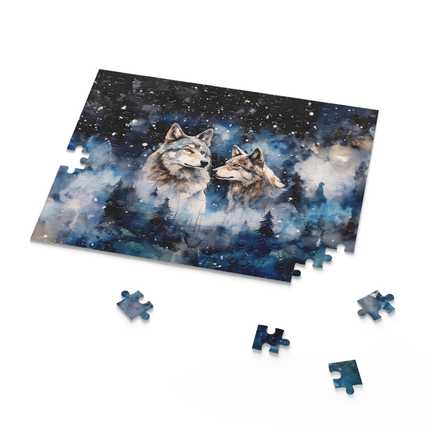 Personalised/Non-Personalised Puzzle, Wolves (120, 252, 500-Piece)