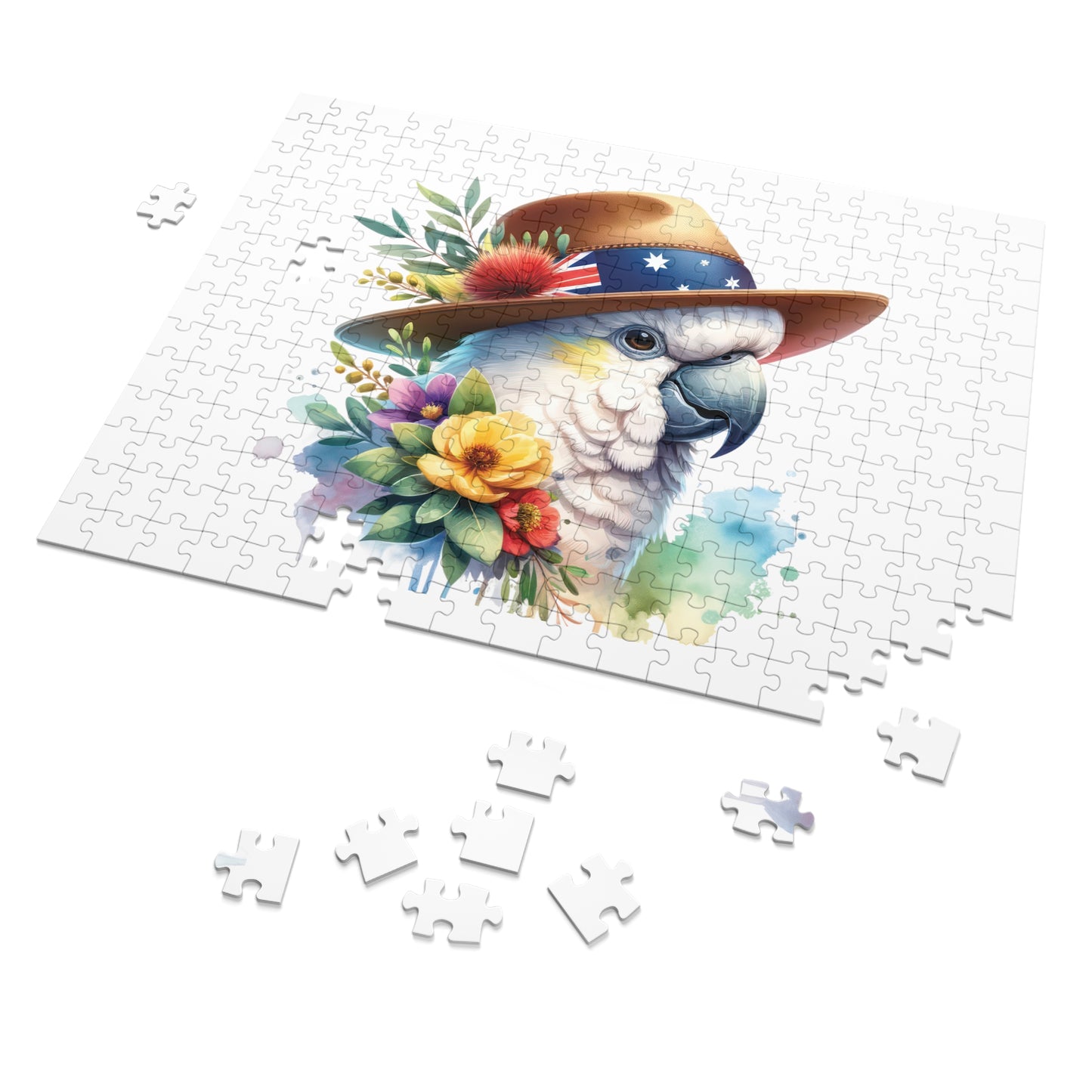 Jigsaw Puzzle in Tin, Australian Animals, Cockatoo, Personalised/Non-Personalised, awd-1334 (30, 110, 252, 500,1000-Piece)