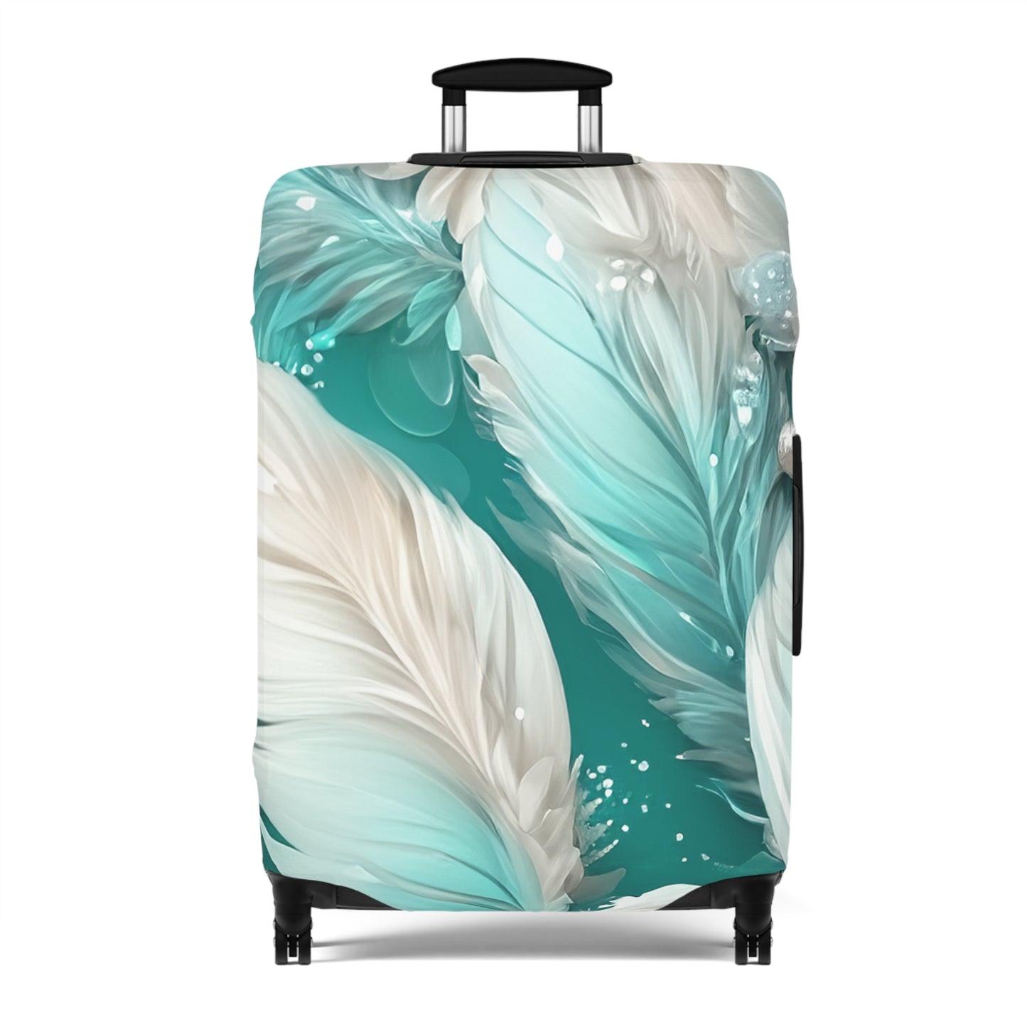 Luggage Cover, Turquoise Floral-3