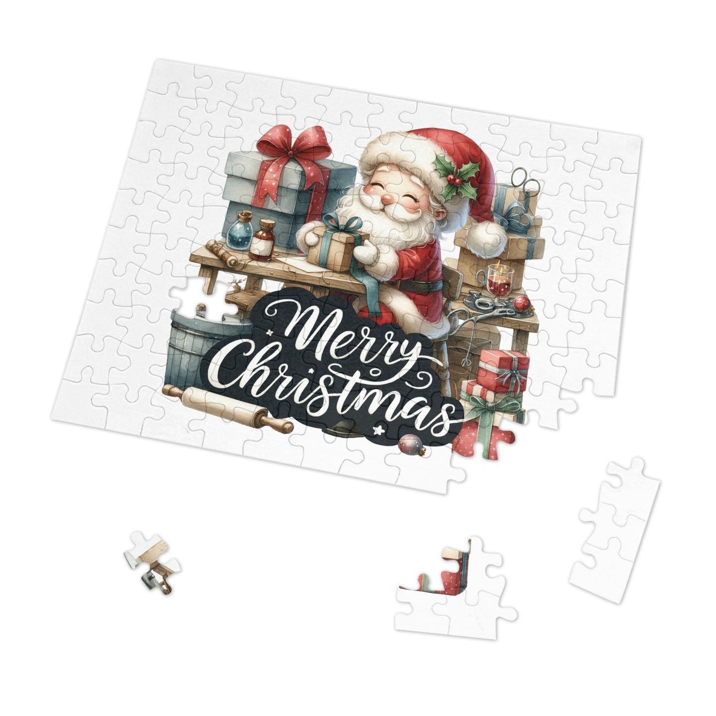 Jigsaw Puzzle, Christmas, Santa, Personalised/Non-Personalised (30, 110, 252, 500,1000-Piece)