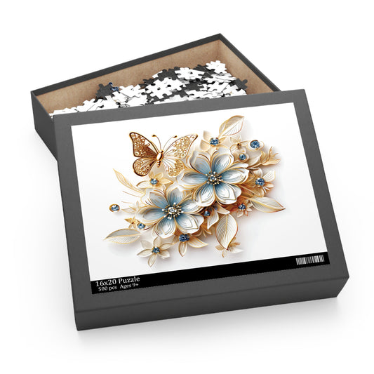 Personalised/Non-Personalised Puzzle, Floral (120, 252, 500-Piece)