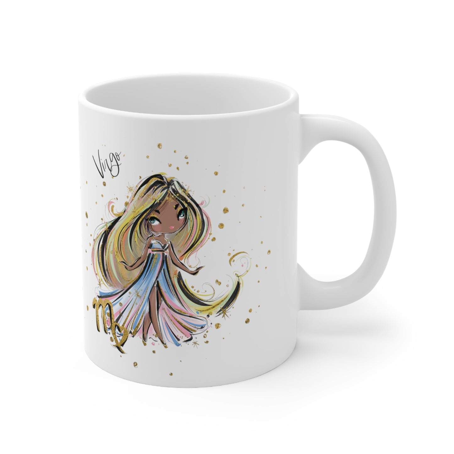 Personalised/Non Personalised Zodiac Sign, Virgo, Ceramic Mug 11oz