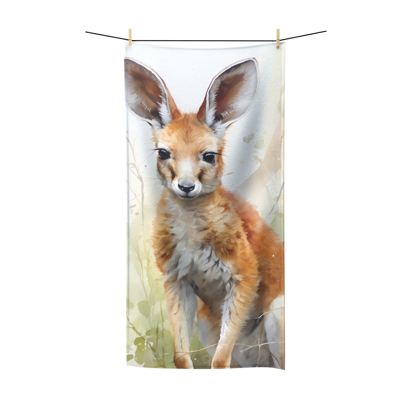 Beach Towel, Australian Animals, Kangaroo, Polycotton Towel