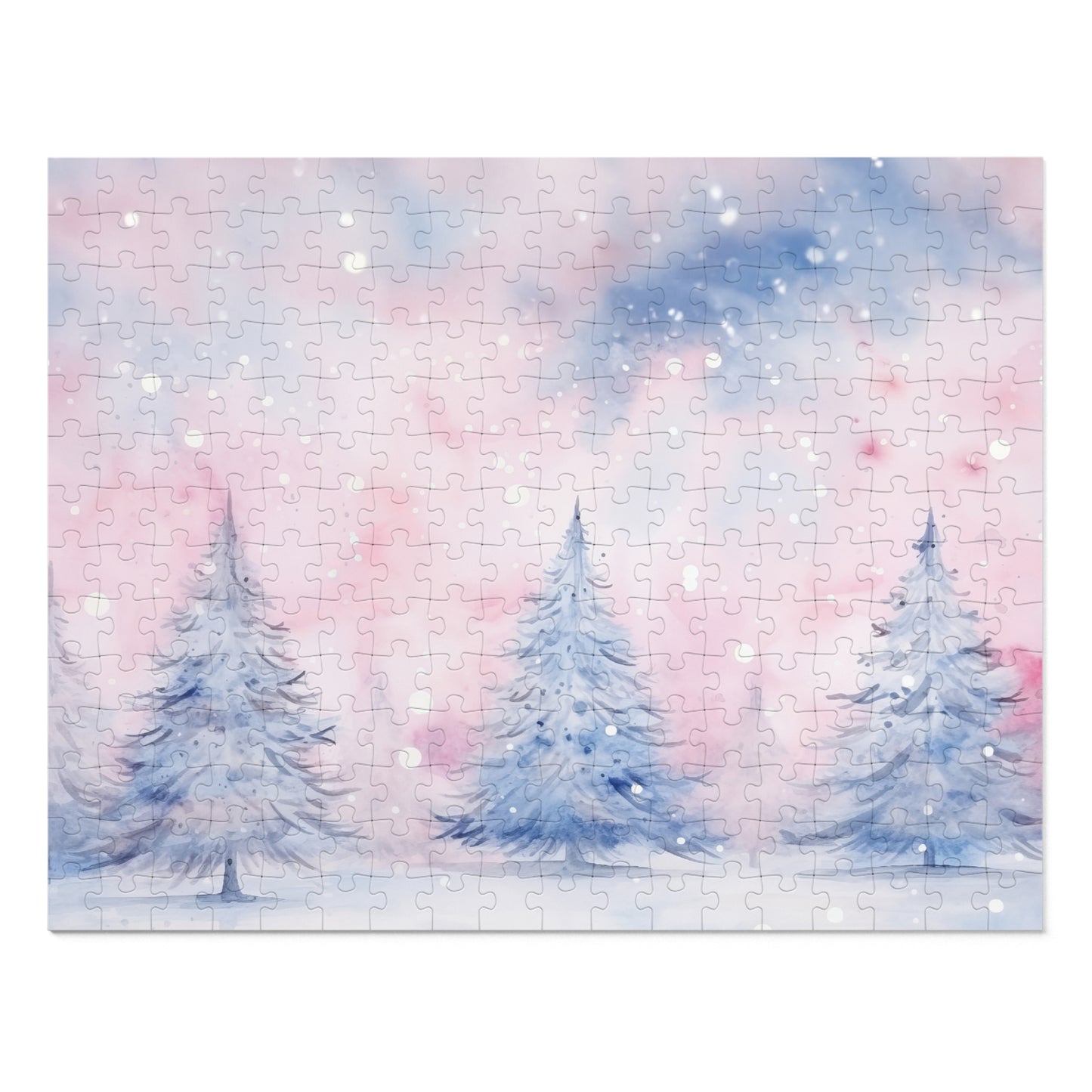 Puzzle, Christmas Trees, Personalised/Non-Personalised (30, 110, 252, 500,1000-Piece) Awd-552
