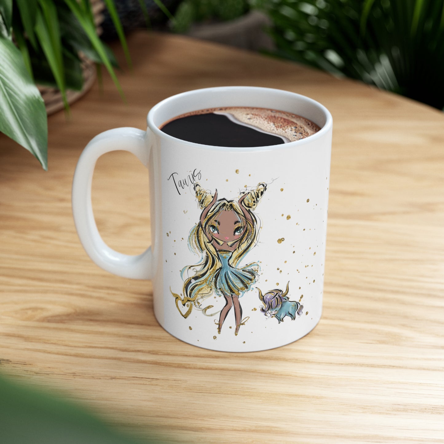 Personalised/Non Personalised Zodiac Sign, Taurus, Ceramic Mug 11oz